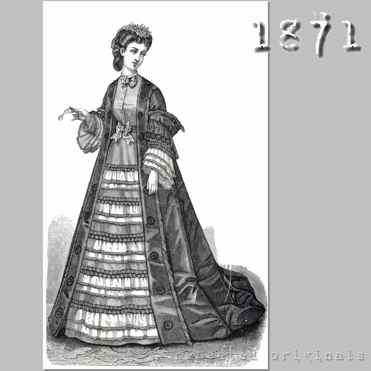 1871 Robe de Chambre (Dressing Gown) Sewing Pattern - INSTANT DOWNLOAD PDF