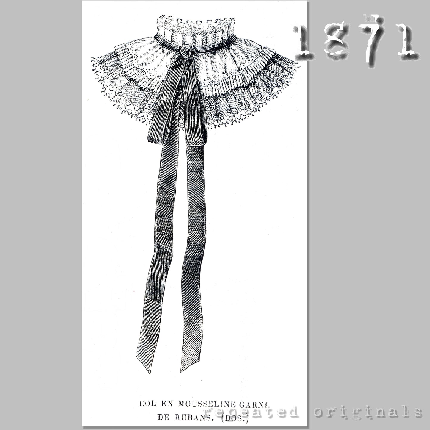 1871 Collar Sewing Pattern - INSTANT DOWNLOAD PDF