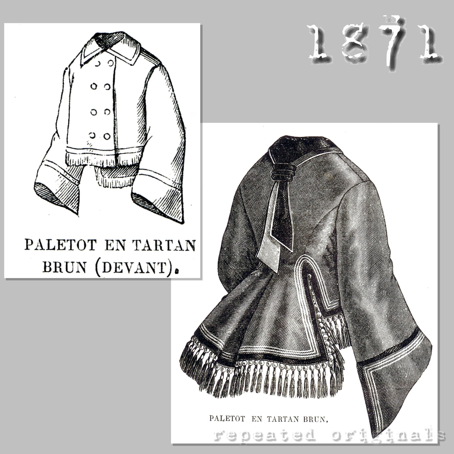 1871 Paletot Sewing Pattern - INSTANT DOWNLOAD PDF