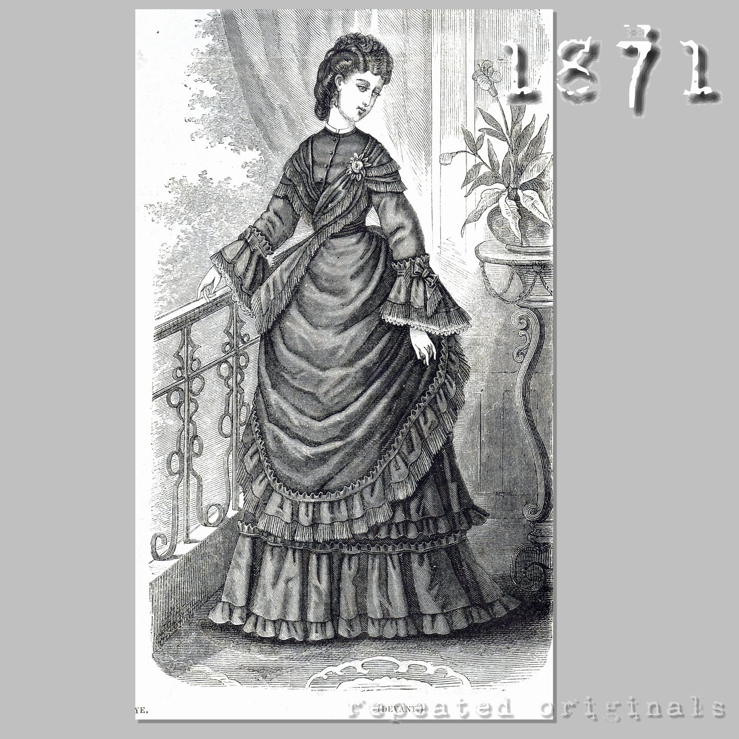 1871 Faye Dress Sewing Pattern - INSTANT DOWNLOAD PDF