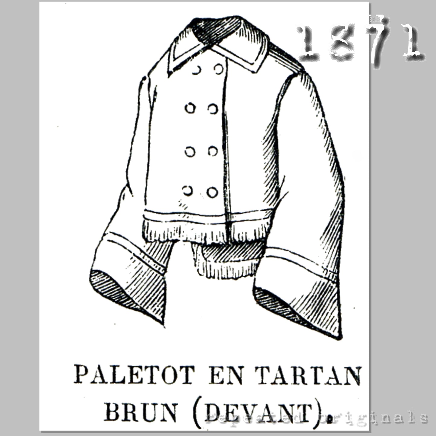 1871 Paletot Sewing Pattern - INSTANT DOWNLOAD PDF