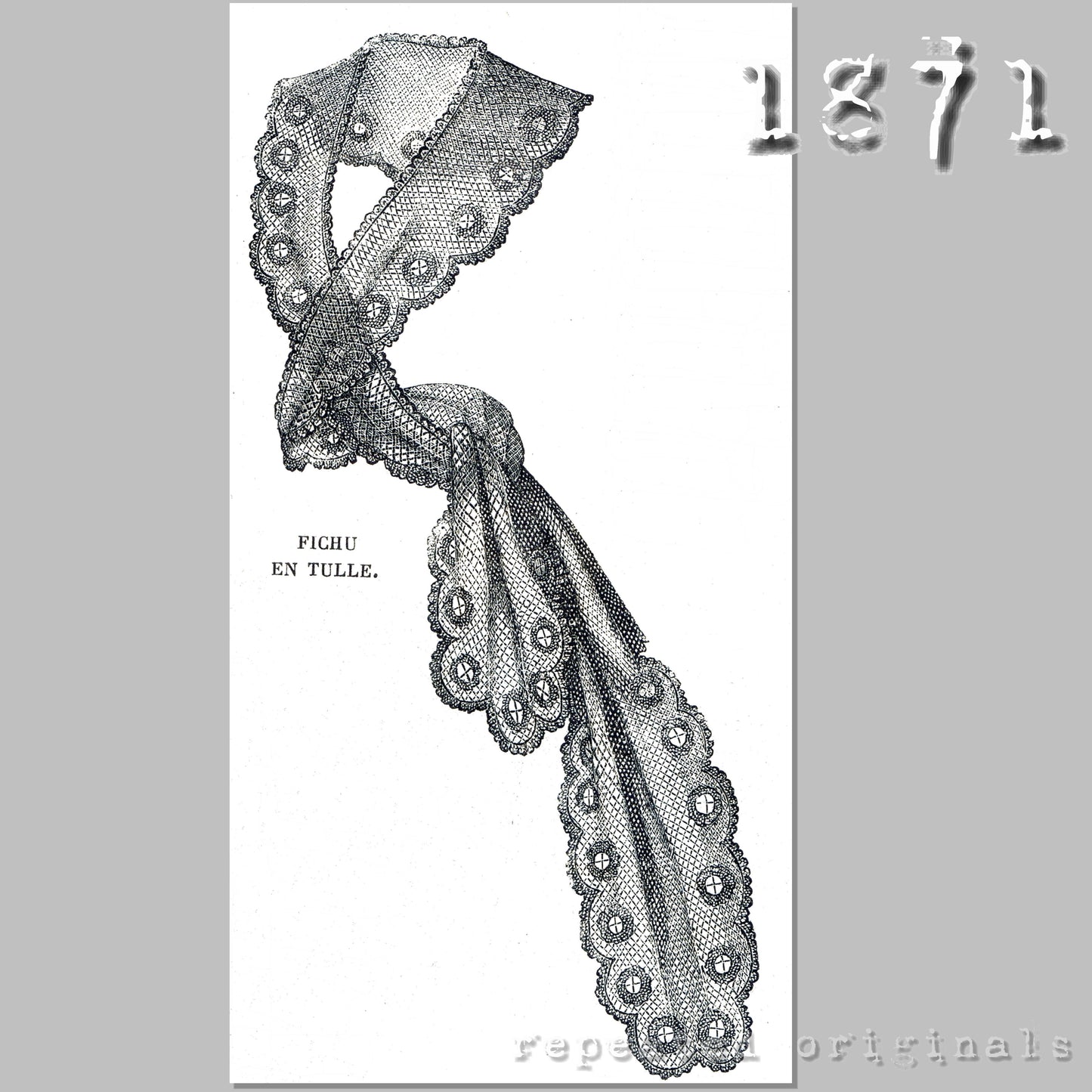 1871 Fichu Sewing Pattern - INSTANT DOWNLOAD PDF