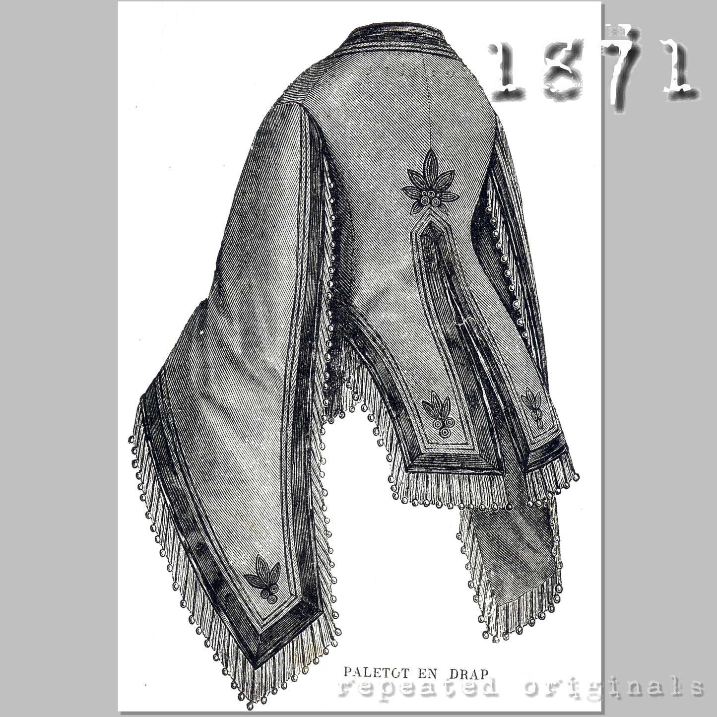 1871 Paletot Sewing Pattern - INSTANT DOWNLOAD PDF