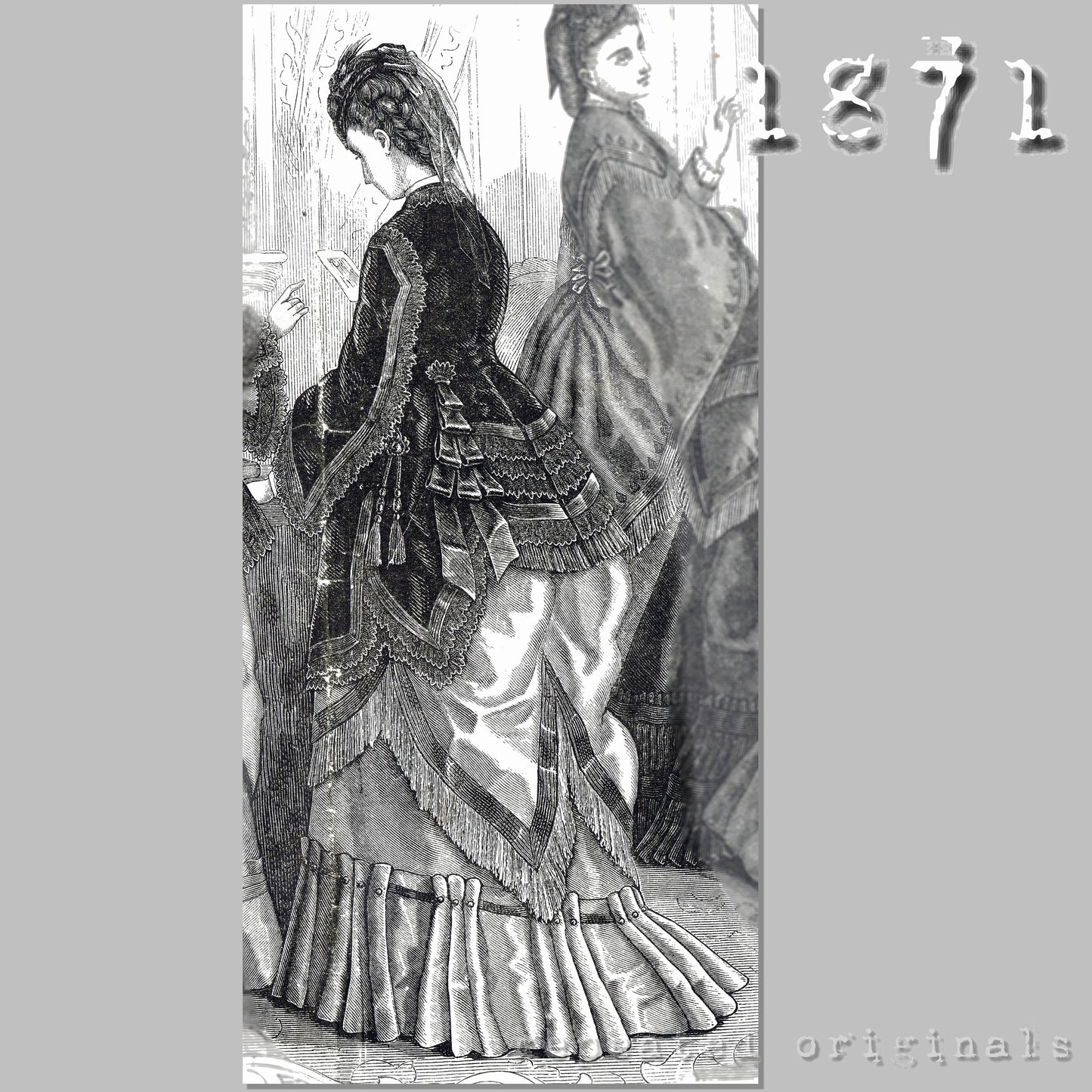 1871 Velvet Paletot Sewing Pattern - INSTANT DOWNLOAD PDF