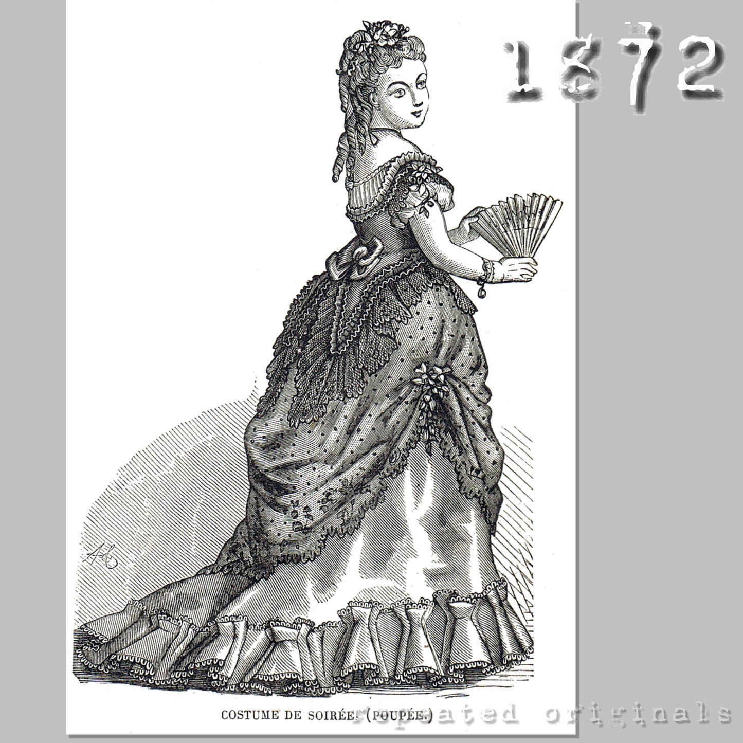 1872 Doll Costumes Sewing Pattern - INSTANT DOWNLOAD PDF