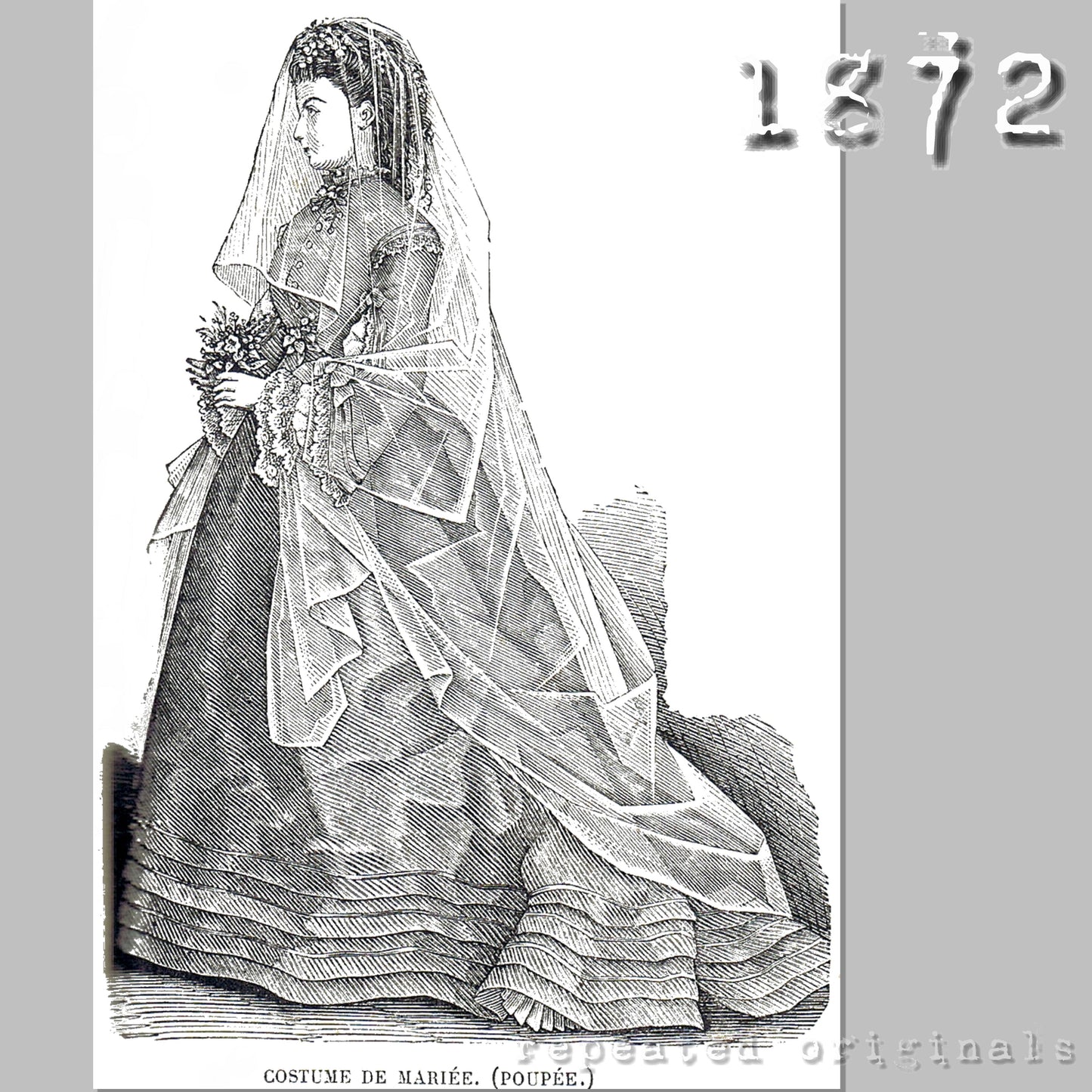 1872 Doll Costumes Sewing Pattern - INSTANT DOWNLOAD PDF