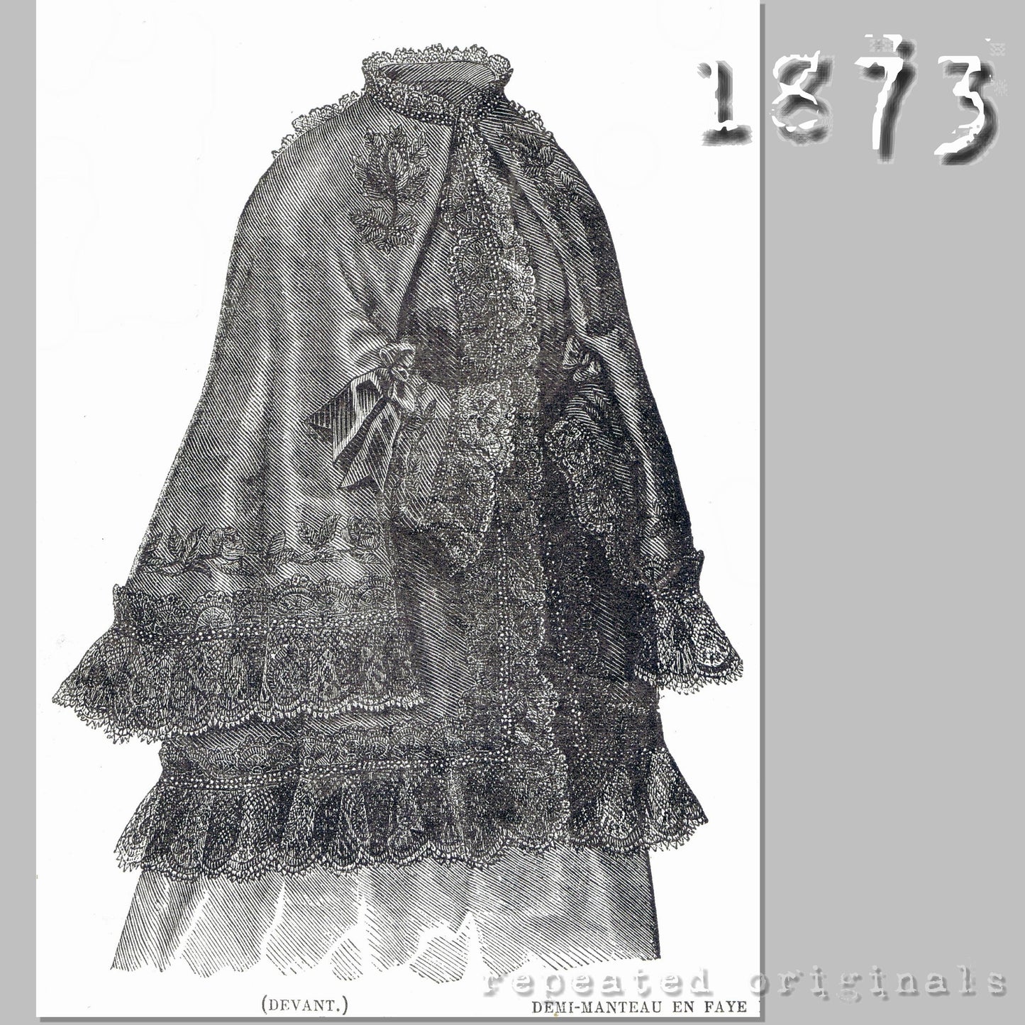 1873 Demi-Manteau Sewing Pattern - INSTANT DOWNLOAD PDF
