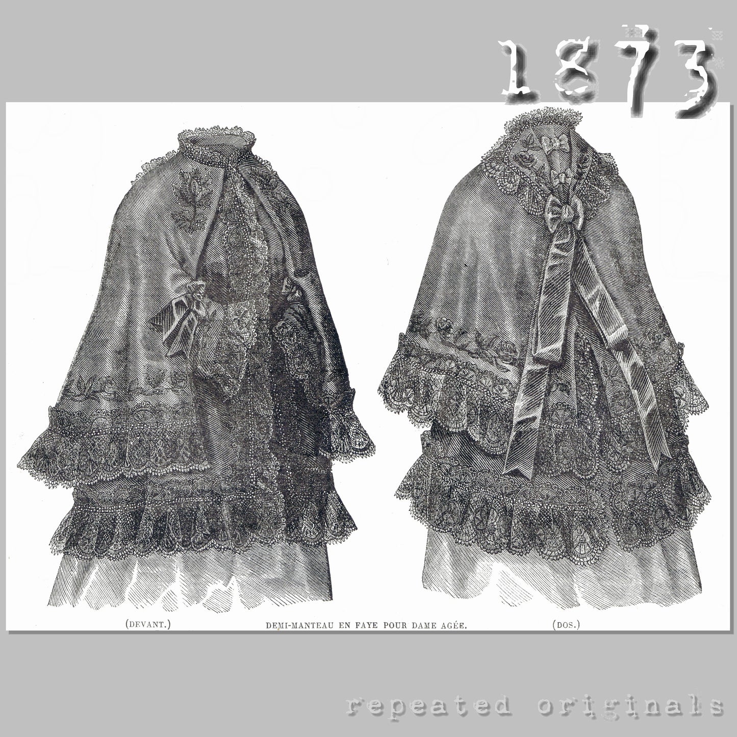 1873 Demi-Manteau Sewing Pattern - INSTANT DOWNLOAD PDF