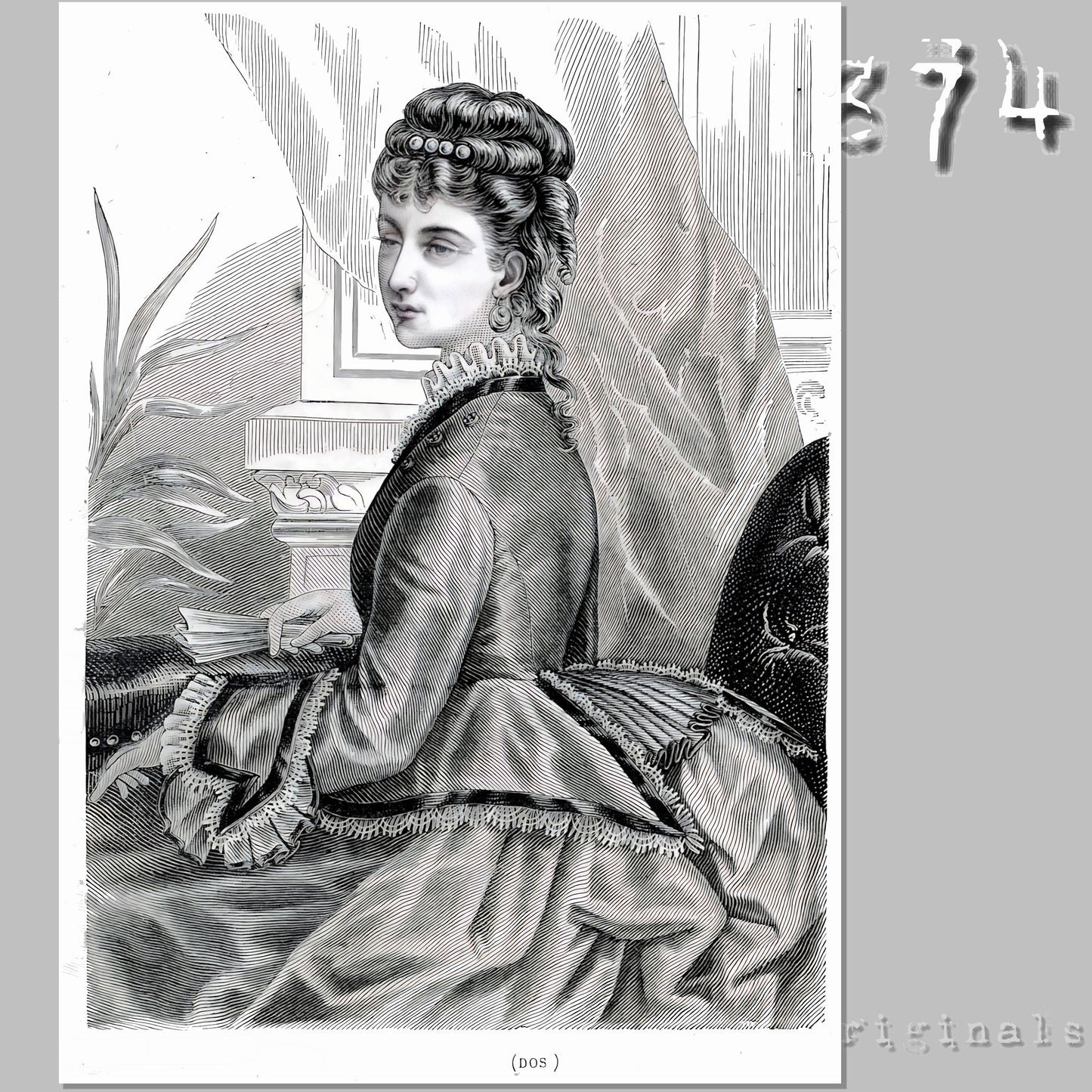 1874 Bodice Sewing Pattern - INSTANT DOWNLOAD PDF