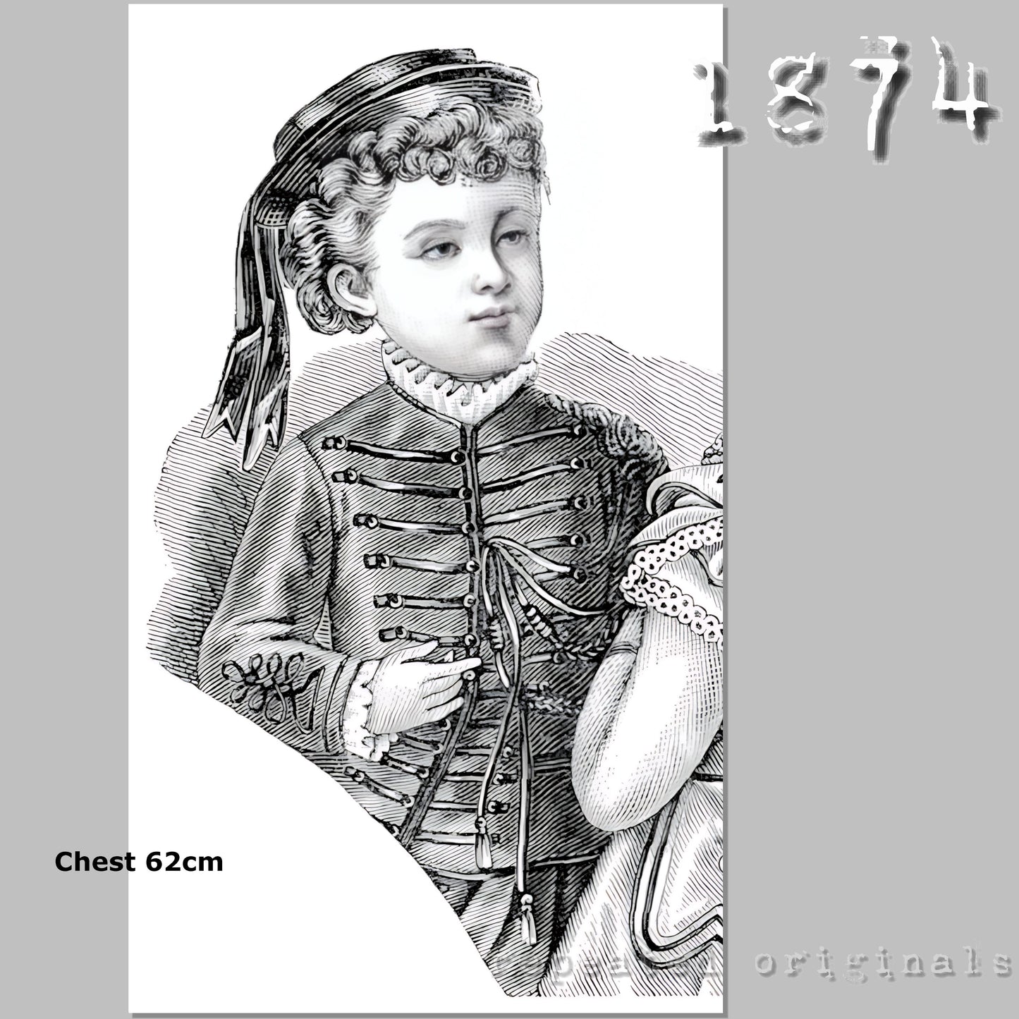 1874 Suit for Boy 2-4 Years Sewing Pattern - INSTANT DOWNLOAD PDF