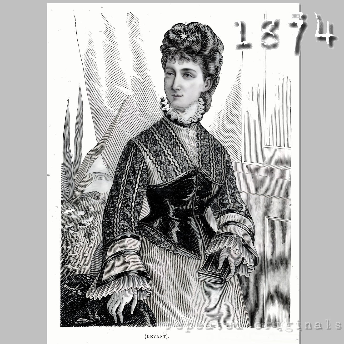 1874 Corselet Bodice Sewing Pattern - INSTANT DOWNLOAD PDF