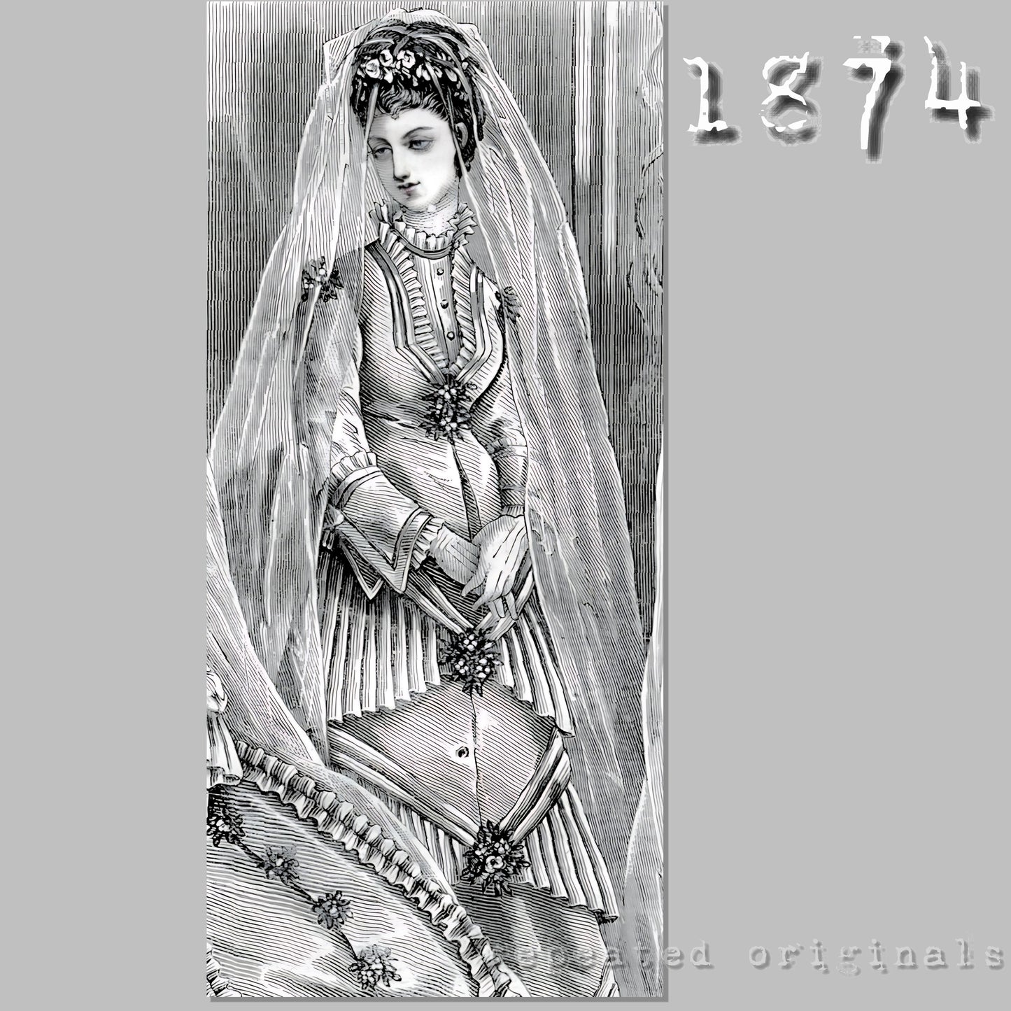 1874 Wedding Bodice Sewing Pattern - INSTANT DOWNLOAD PDF