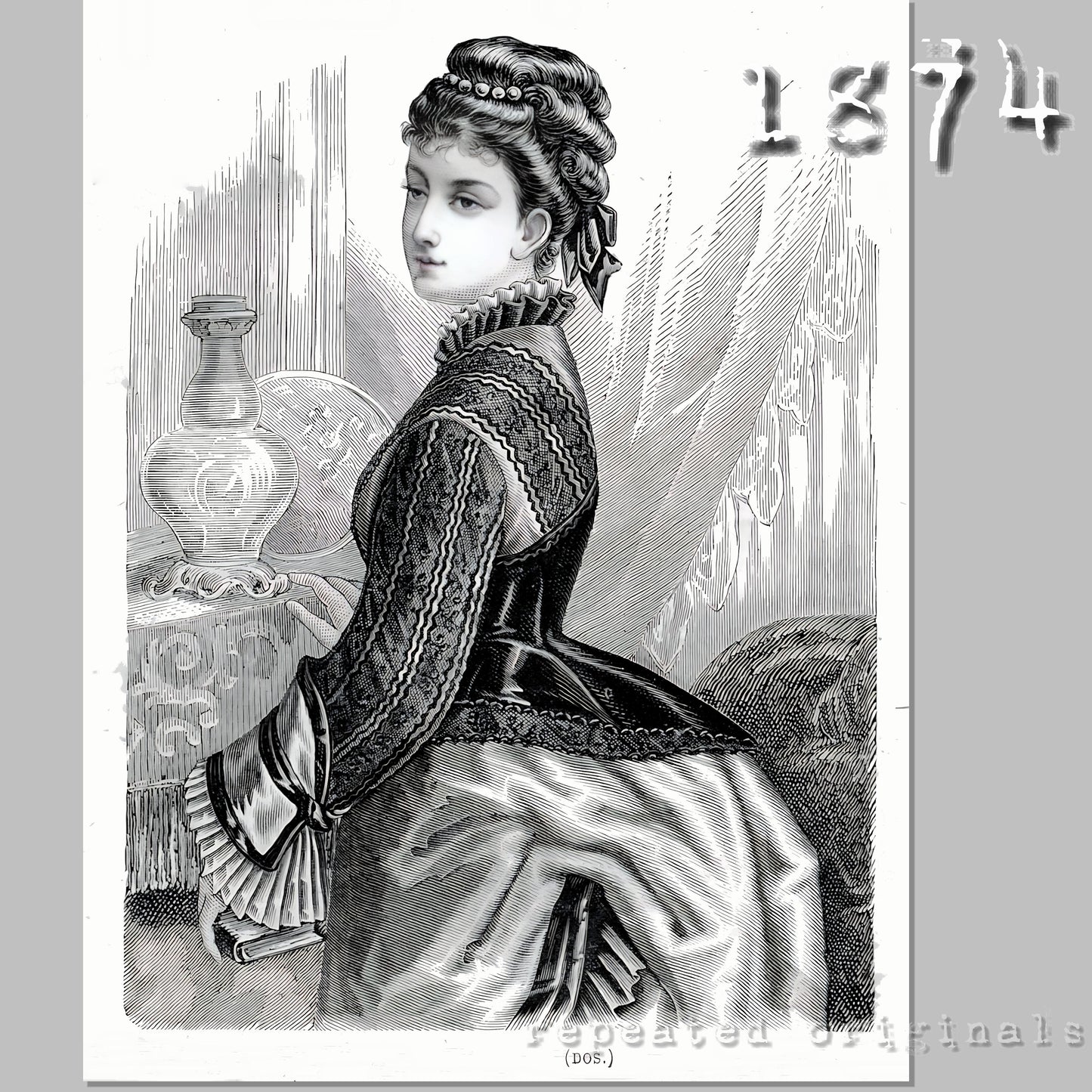 1874 Corselet Bodice Sewing Pattern - INSTANT DOWNLOAD PDF