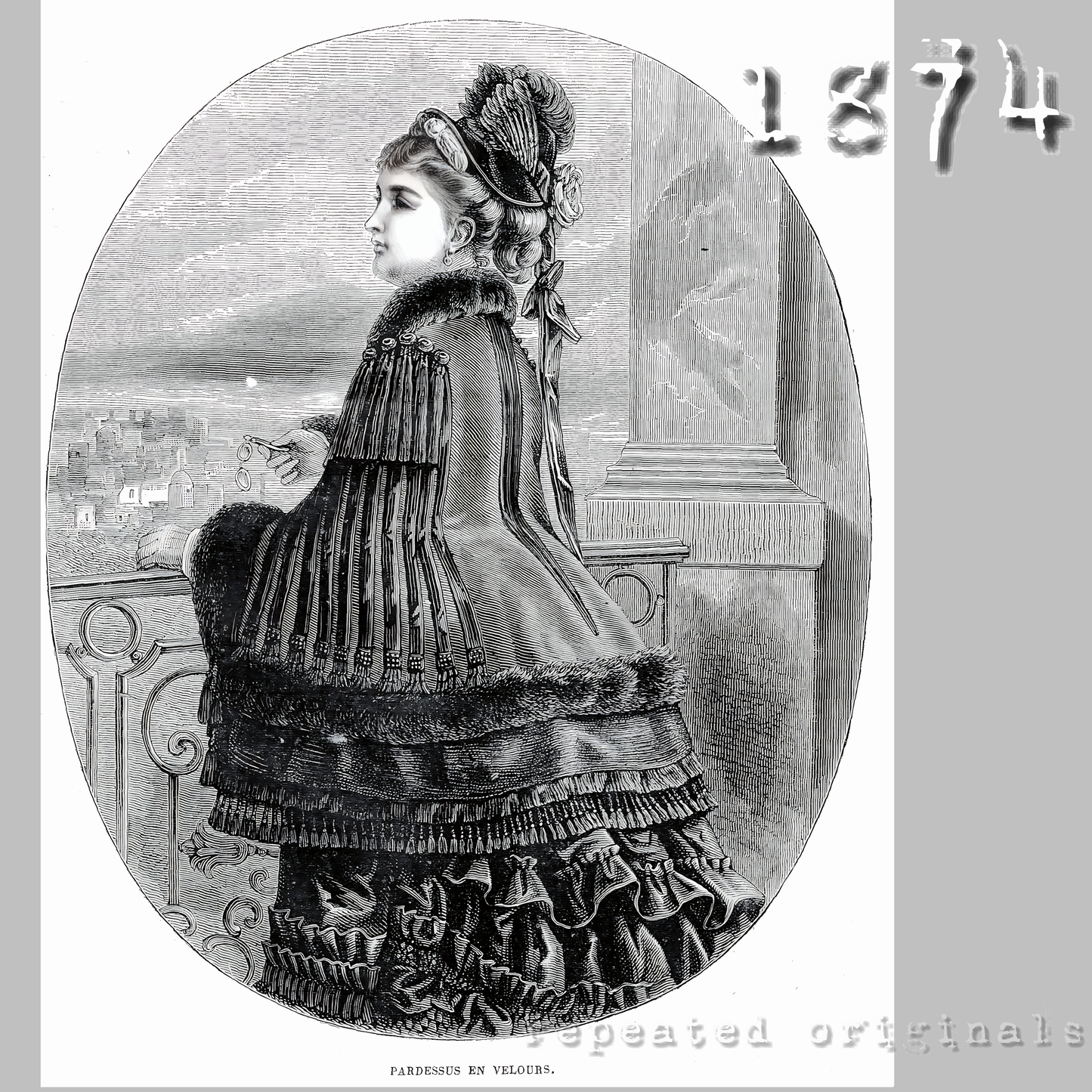 1874 Pardessus (Velvet Overcoat) Sewing Pattern - INSTANT DOWNLOAD PDF