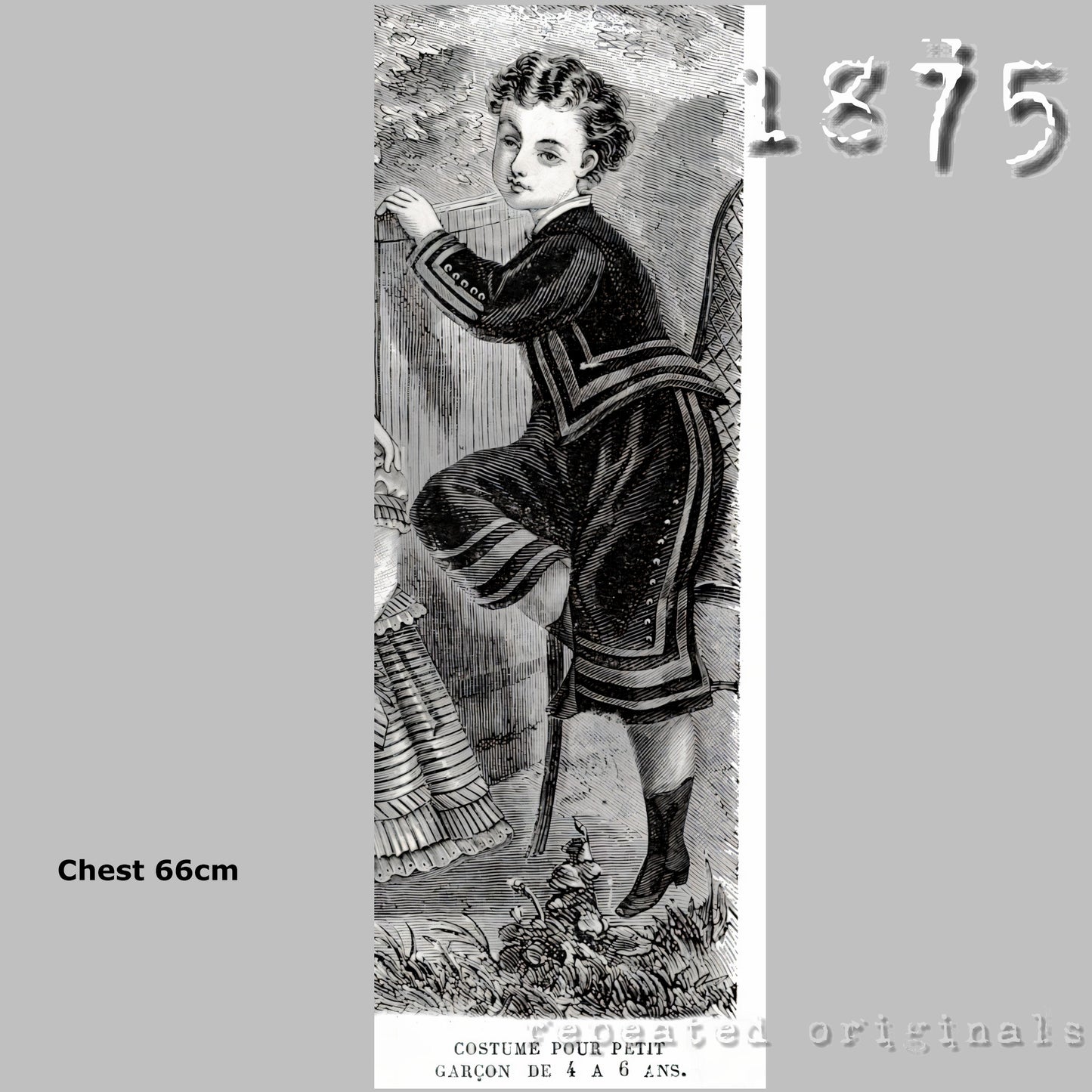 1875 Suit for Boy 4-6 Years Sewing Pattern - INSTANT DOWNLOAD PDF
