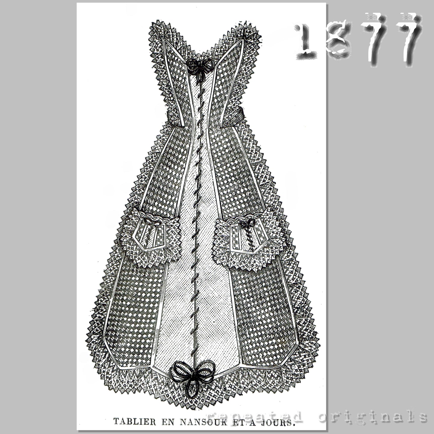 1877 Apron Sewing Pattern - INSTANT DOWNLOAD PDF