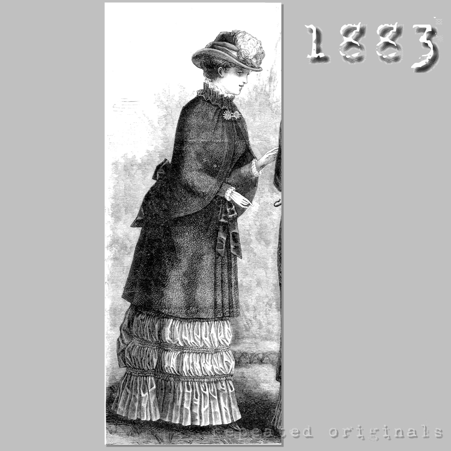 1883 Cloth Mantle Sewing Pattern - INSTANT DOWNLOAD PDF