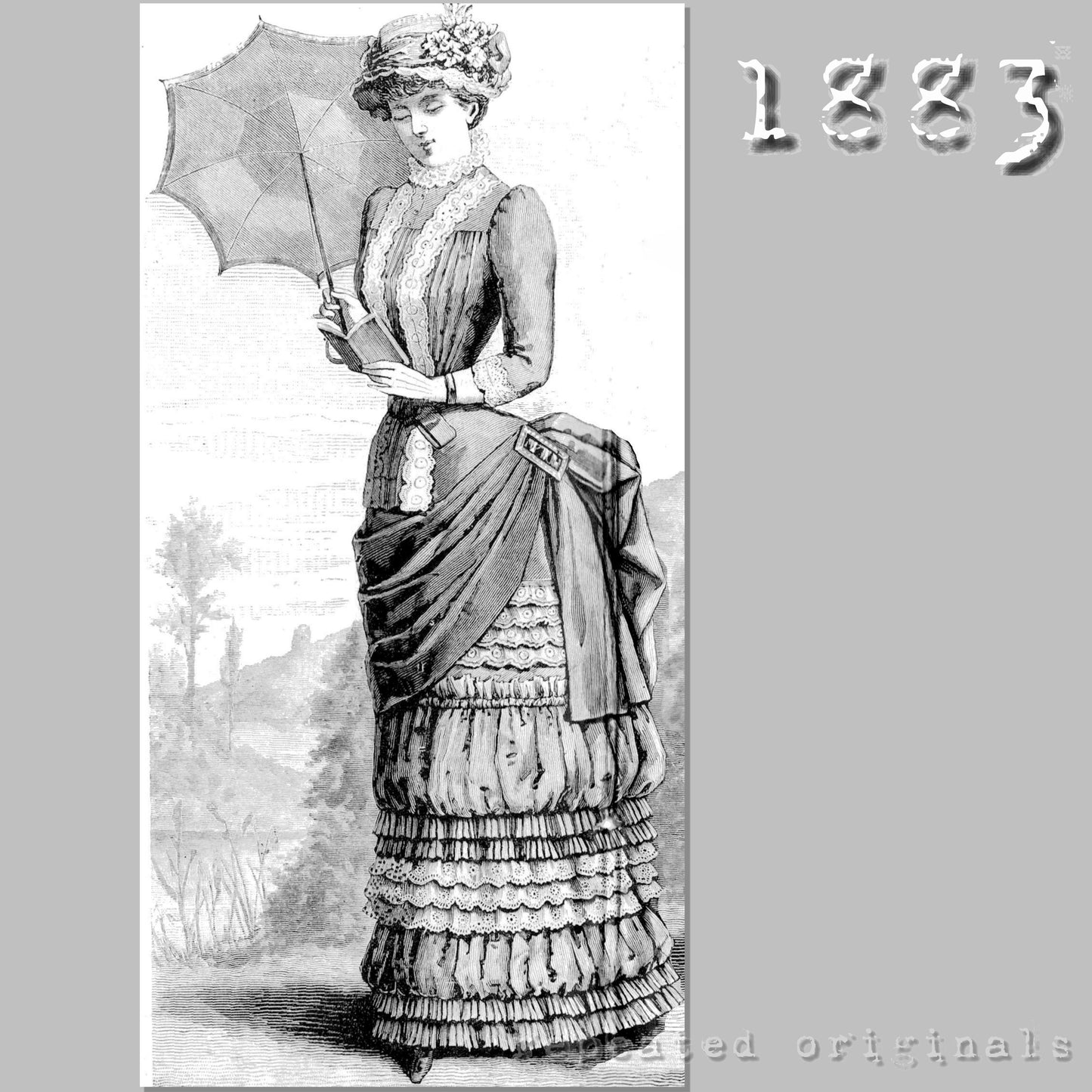 1883 Chambery Dress - Bustle - INSTANT DOWNLOAD PDF