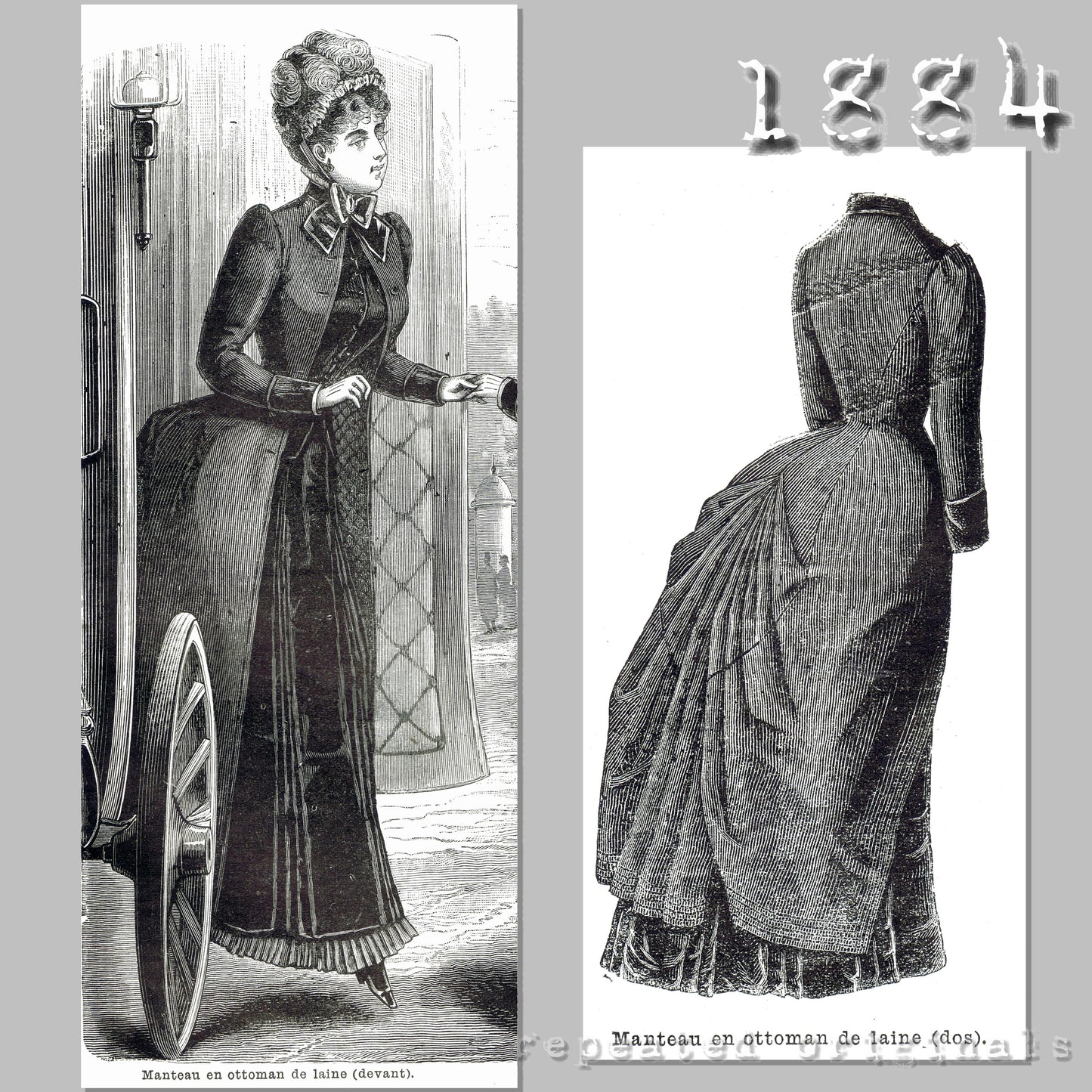 1884 Ottoman Woollen Coat Sewing Pattern - INSTANT DOWNLOAD PDF