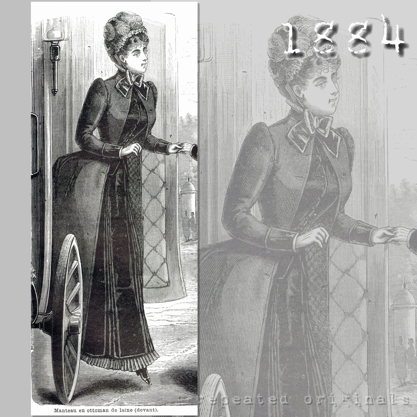1884 Ottoman Woollen Coat Sewing Pattern - INSTANT DOWNLOAD PDF