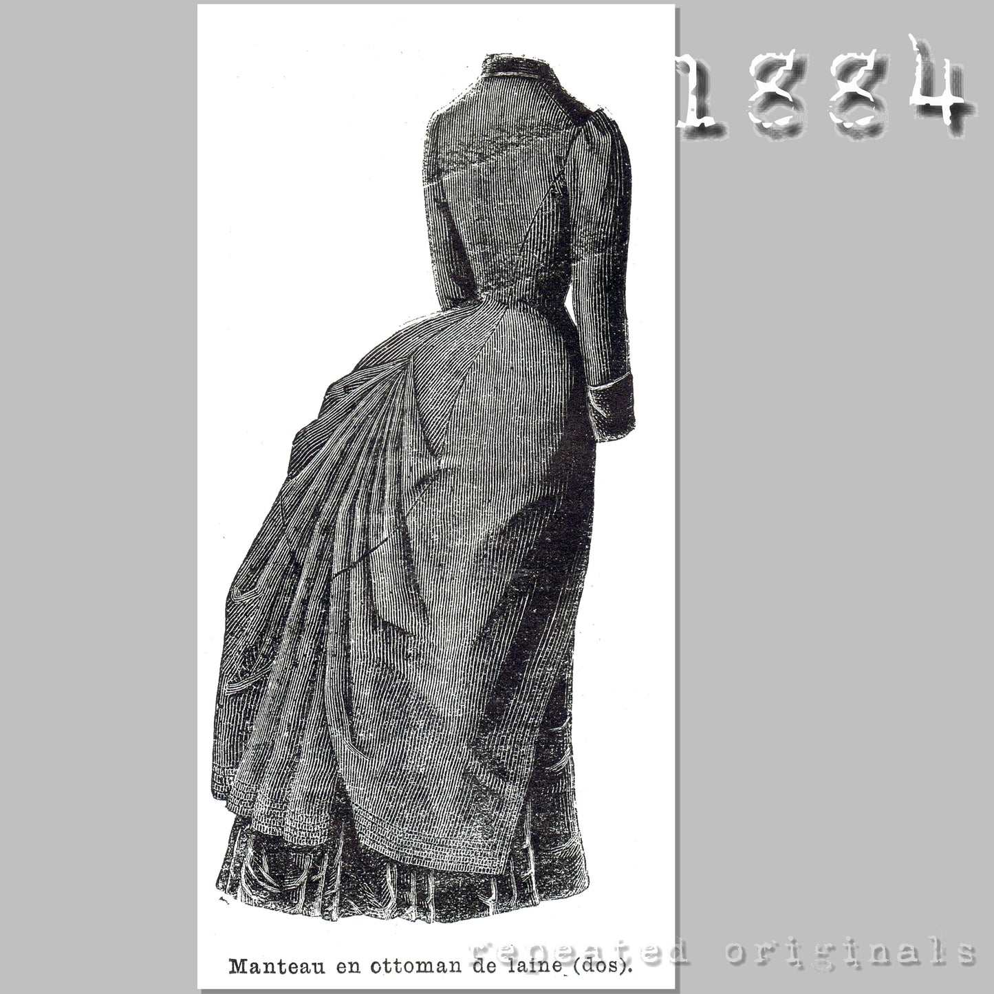 1884 Ottoman Woollen Coat Sewing Pattern - INSTANT DOWNLOAD PDF