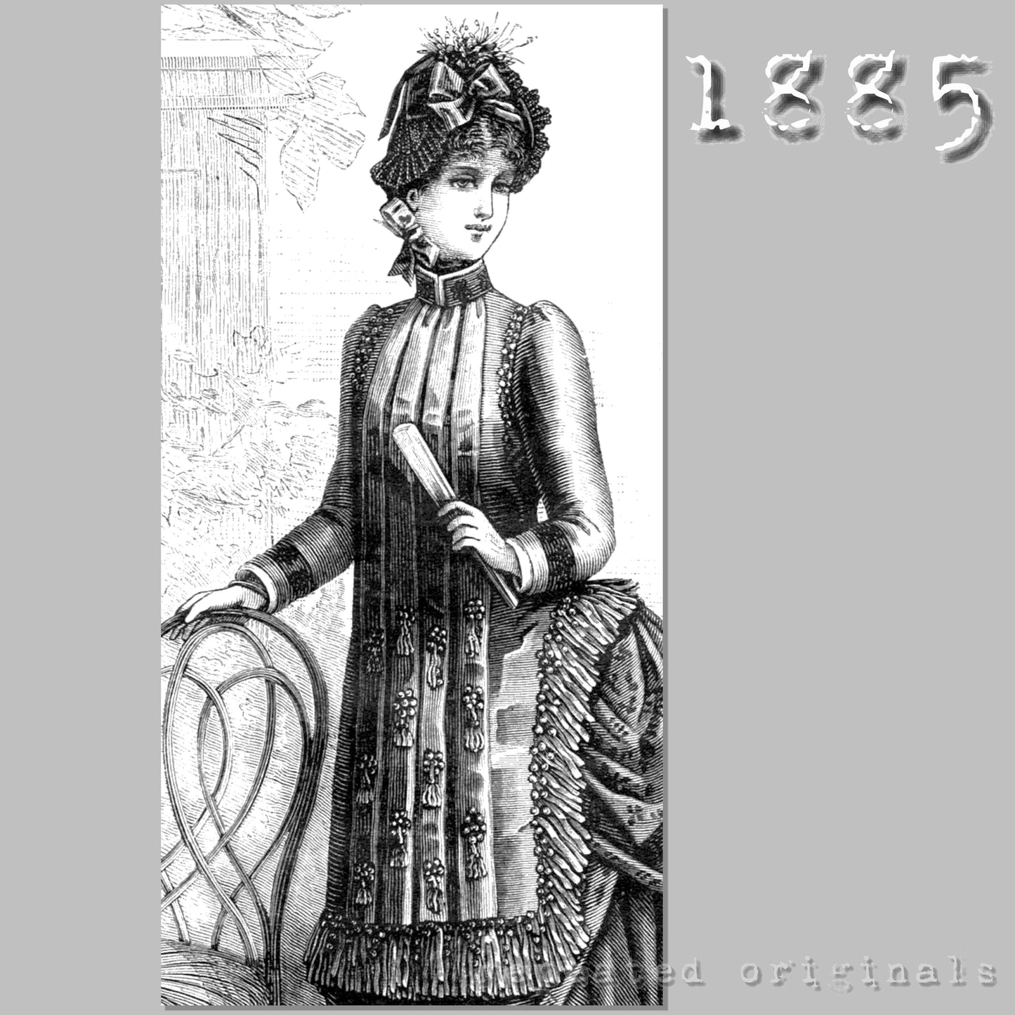 1885 Short Mantle Sewing Pattern - INSTANT DOWNLOAD PDF