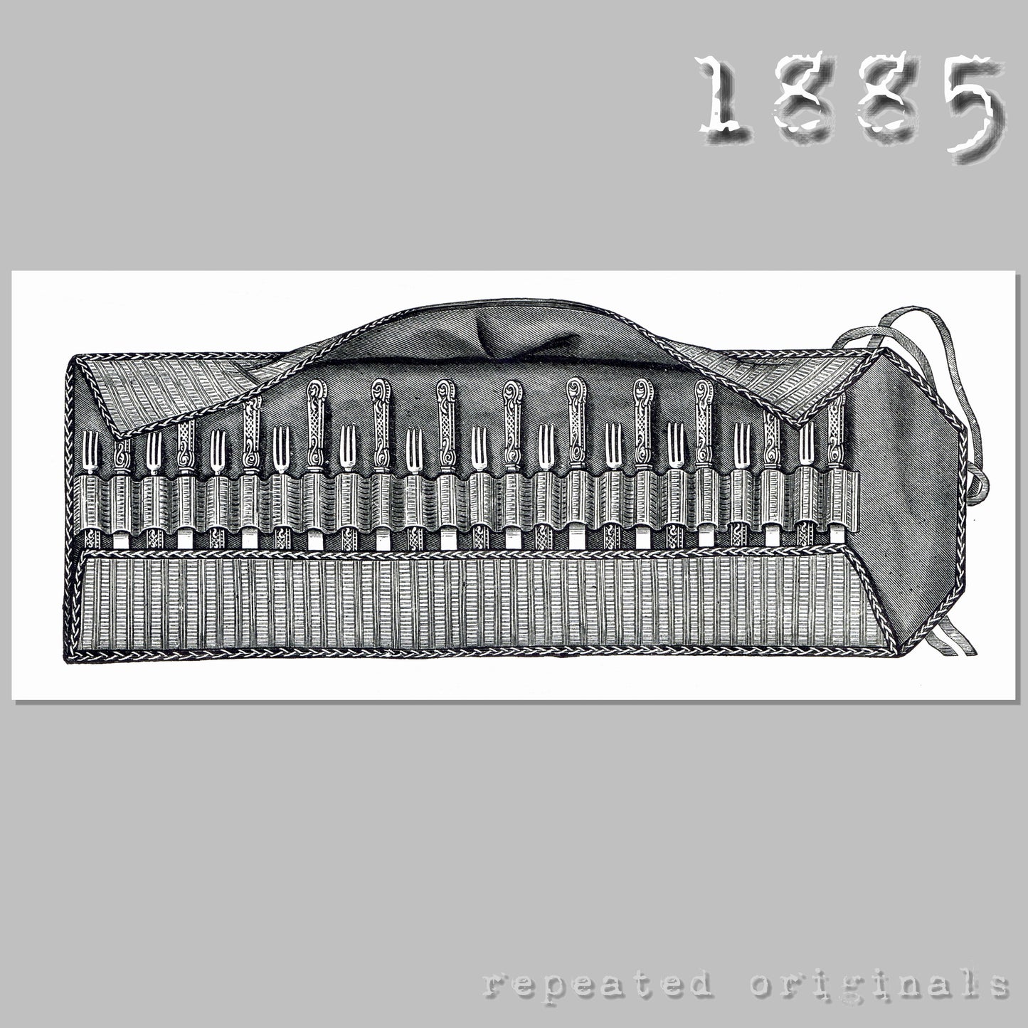 1885 Case for Cutlery (Knives and Forks) Sewing Pattern - INSTANT DOWNLOAD PDF