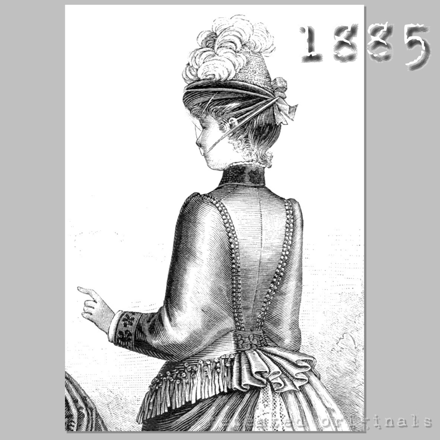 1885 Short Mantle Sewing Pattern - INSTANT DOWNLOAD PDF