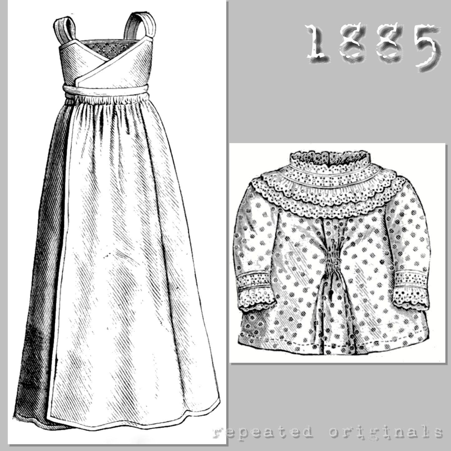 1885 Mother's and Infant's Sewing Patterns - INSTANT DOWNLOAD PDF