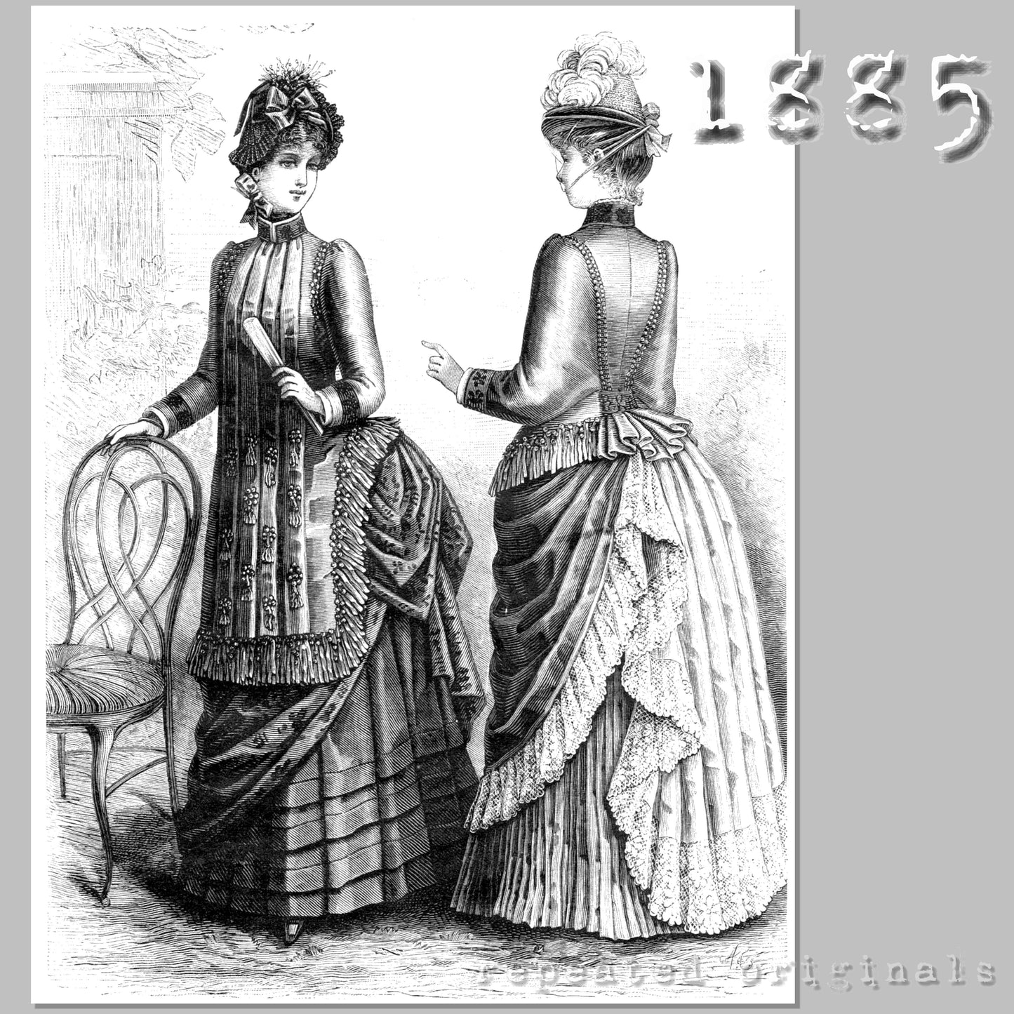 1885 Short Mantle Sewing Pattern - INSTANT DOWNLOAD PDF