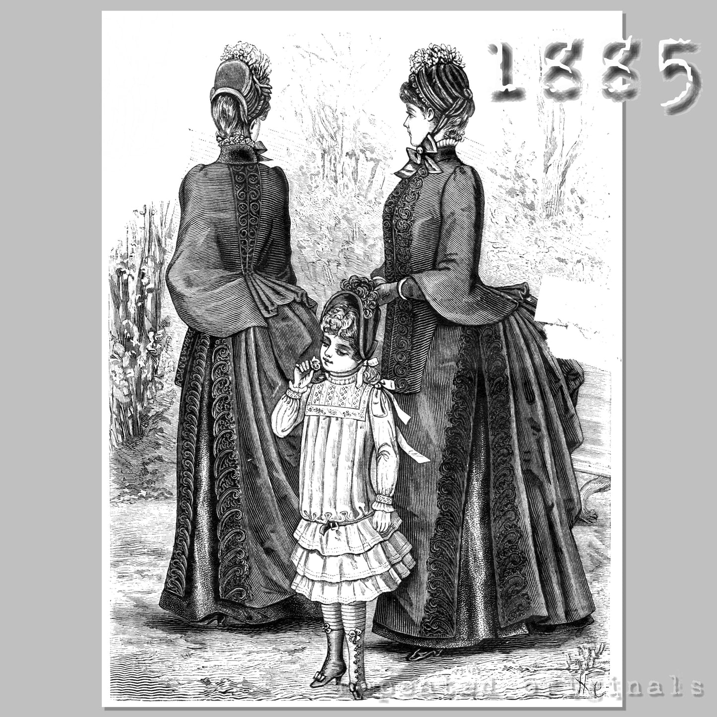 1885 Promenade Toilette Sewing Pattern - INSTANT DOWNLOAD PDF