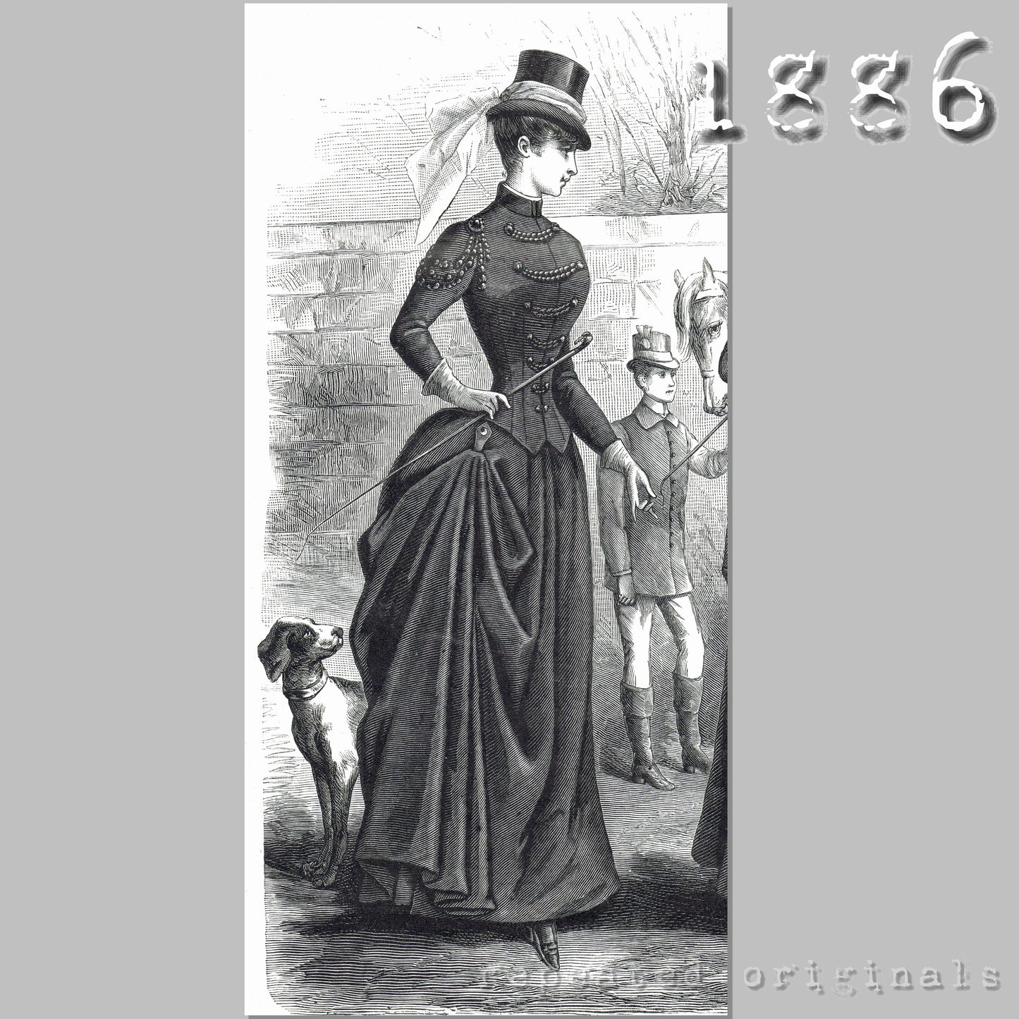 1886 Riding Habit Sewing Pattern - INSTANT DOWNLOAD PDF