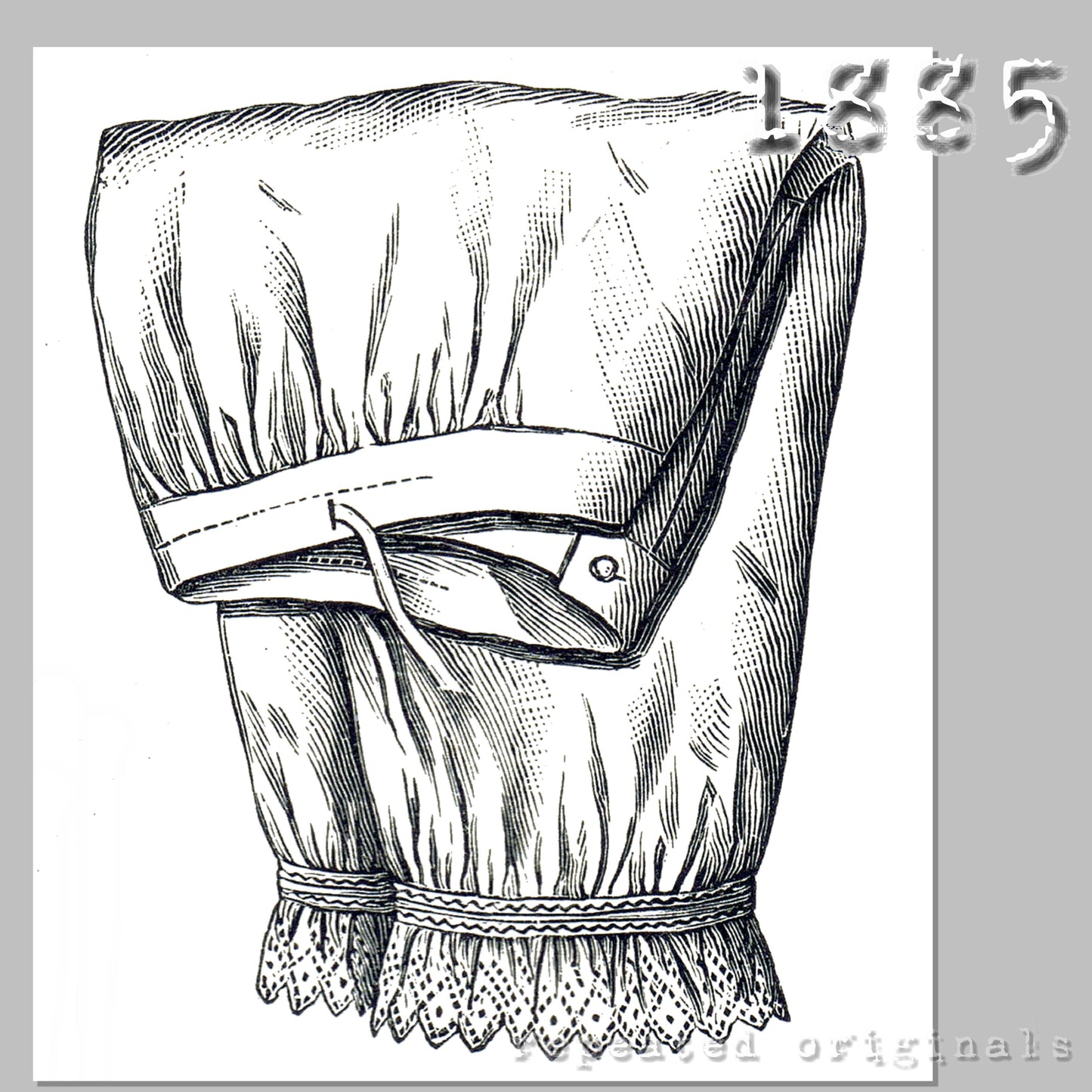 1885 Drawers for Girl 12 - 14 Years Sewing Pattern - INSTANT DOWNLOAD PDF