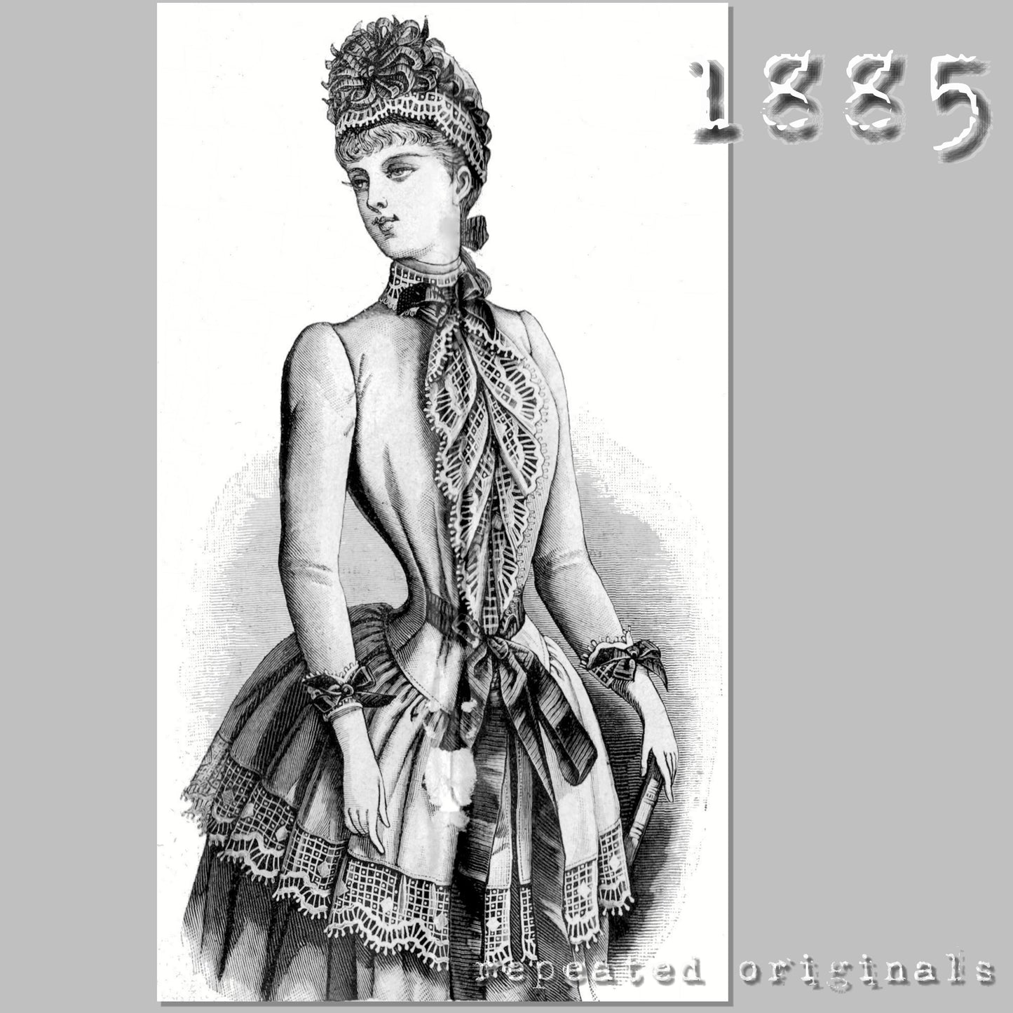 1885 House Jacket Sewing Pattern - INSTANT DOWNLOAD PDF
