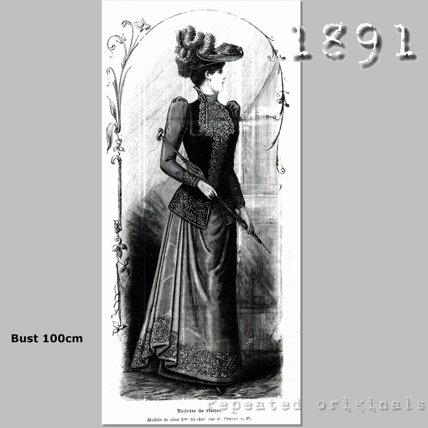 1891 Promenade Suit Sewing Pattern - INSTANT DOWNLOAD PDF