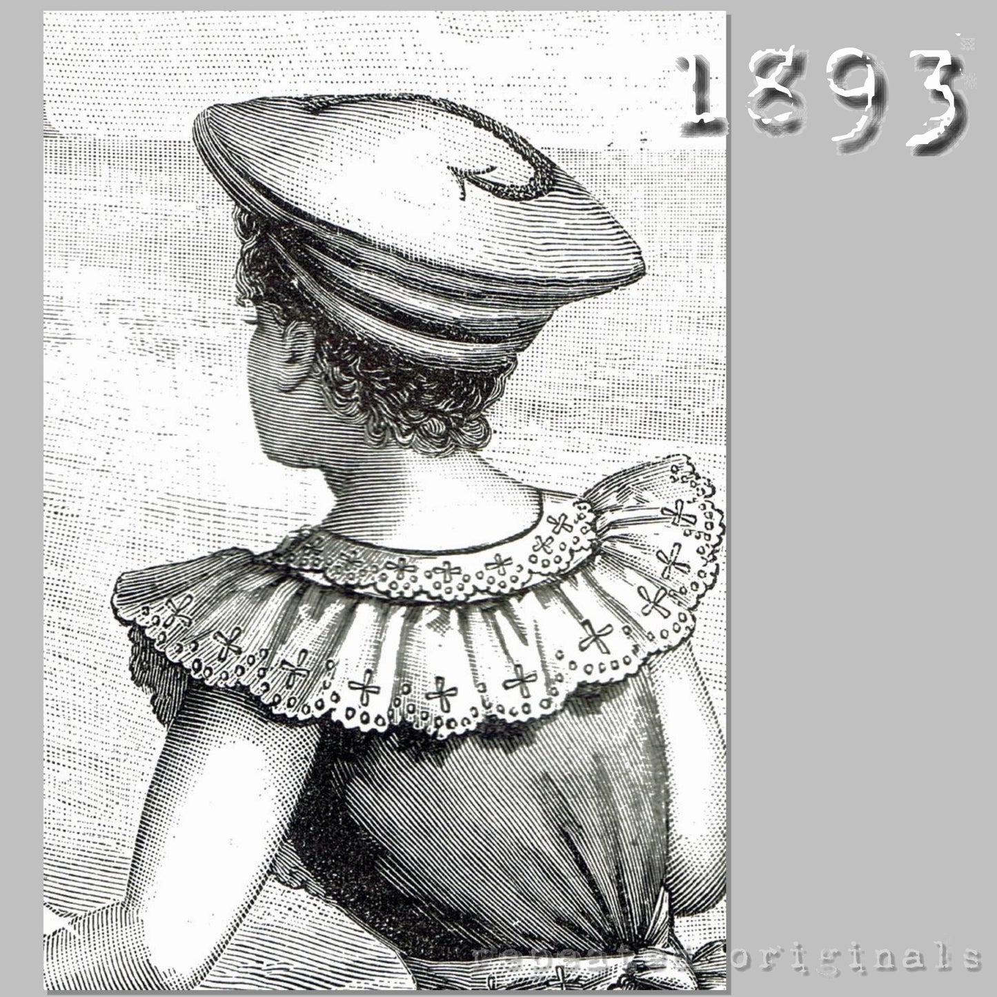 1893 Lady's Bathing Suit and Cap Sewing Pattern - INSTANT DOWNLOAD PDF
