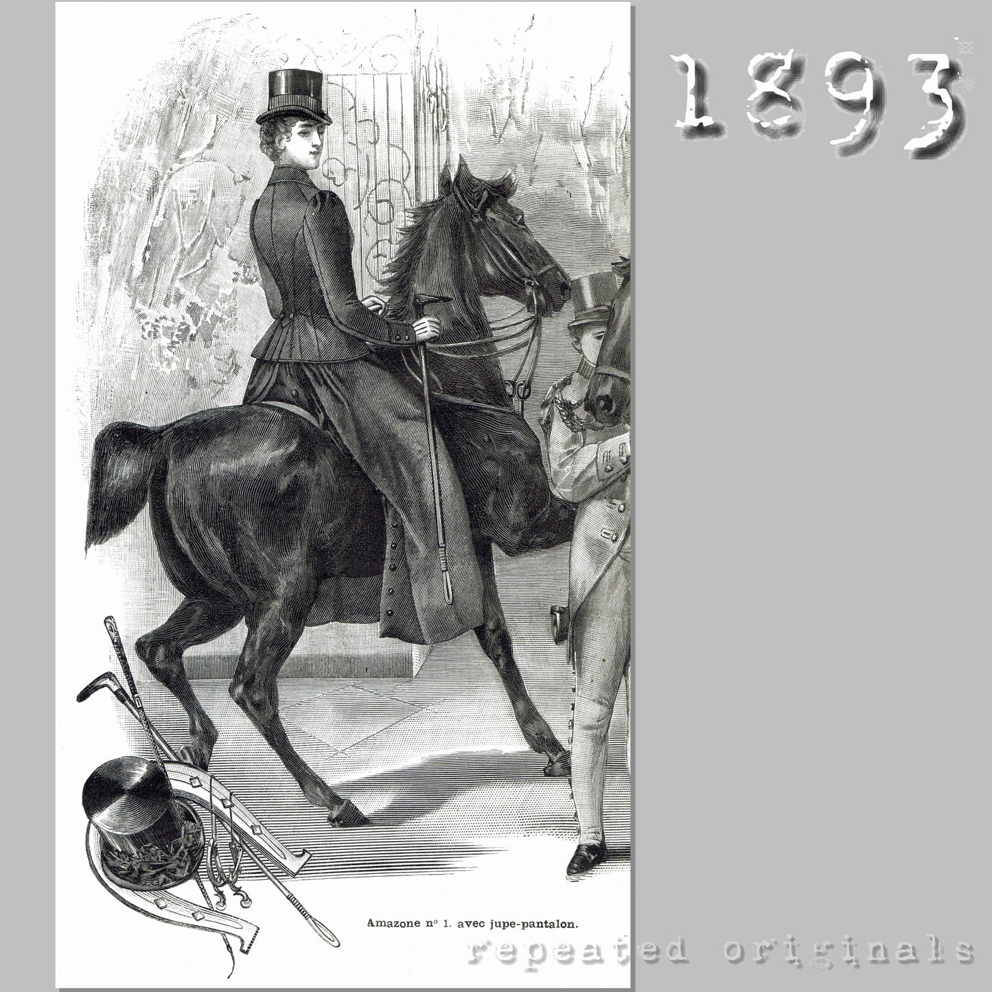 1893 Riding Habit (Ride astride) Sewing Pattern - INSTANT DOWNLOAD PDF