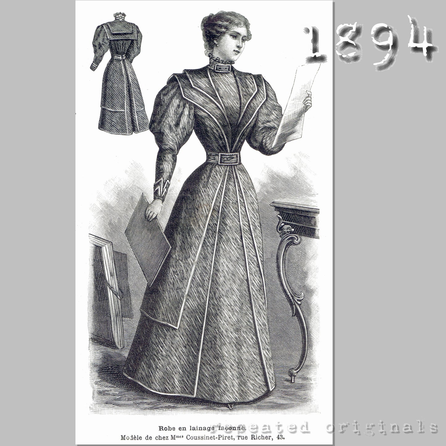 1894 Dress (Skirt and Bodice) - INSTANT DOWNLOAD PDF