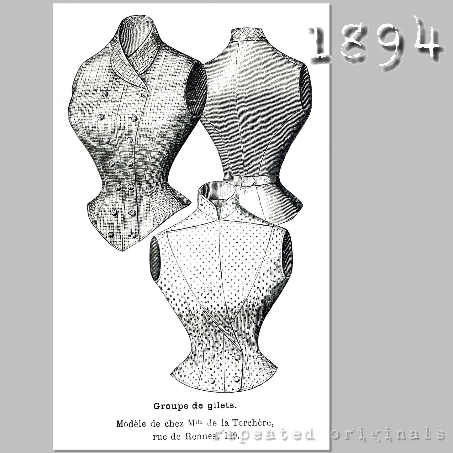 2 Styles of Waistcoats Sewing Pattern - INSTANT DOWNLOAD PDF