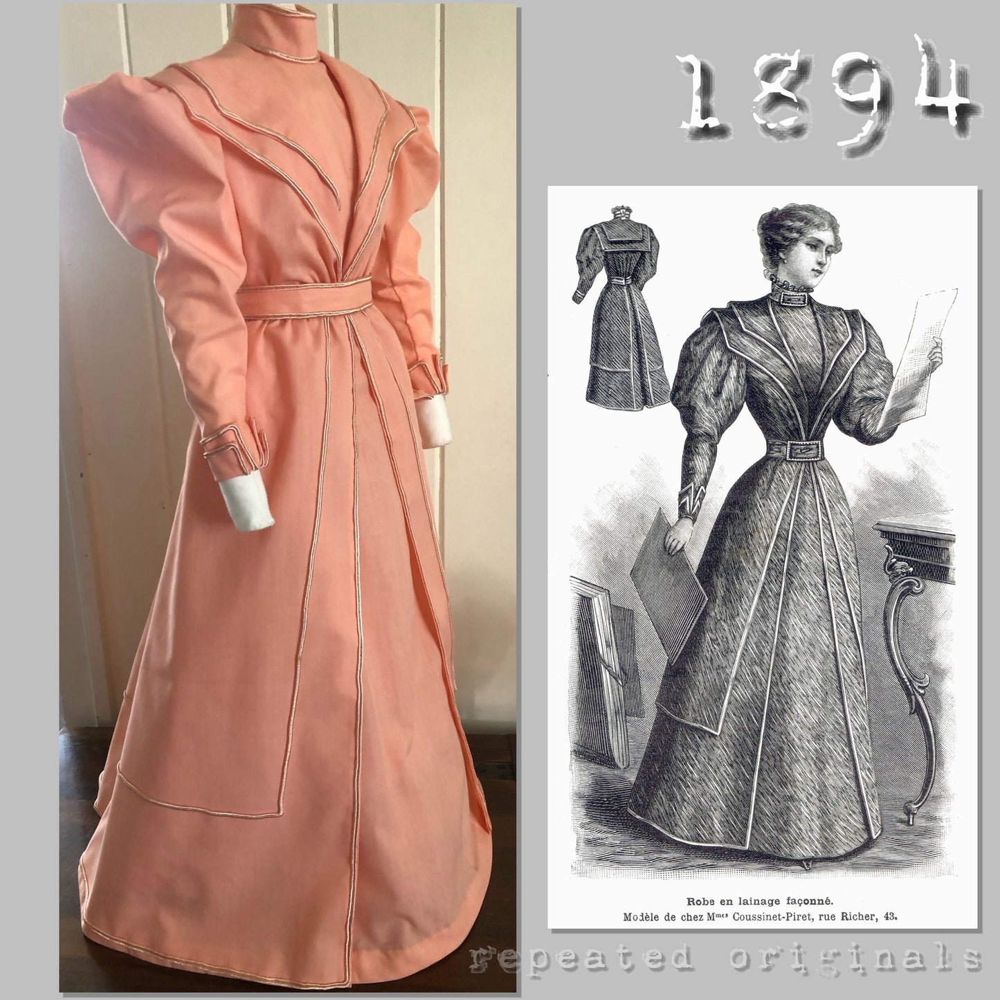 1894 Dress (Skirt and Bodice) - INSTANT DOWNLOAD PDF
