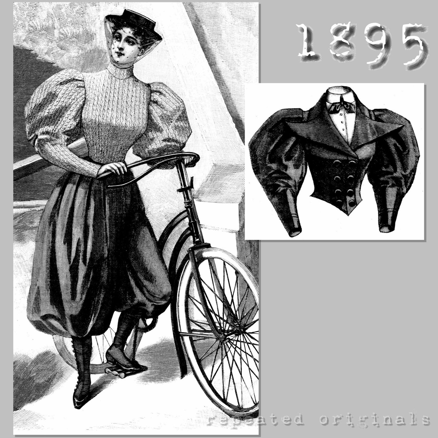 1895 Bicycle Suit Sewing Pattern - INSTANT DOWNLOAD PDF