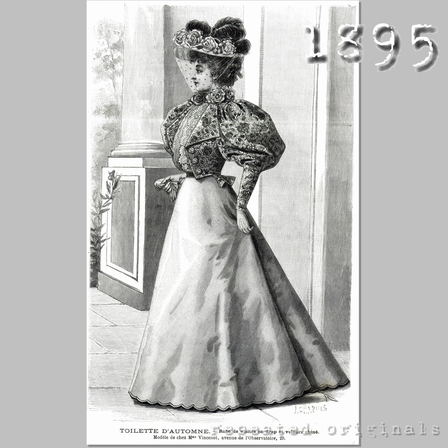 1895 Visiting Outfit Sewing Pattern - INSTANT DOWNLOAD PDF
