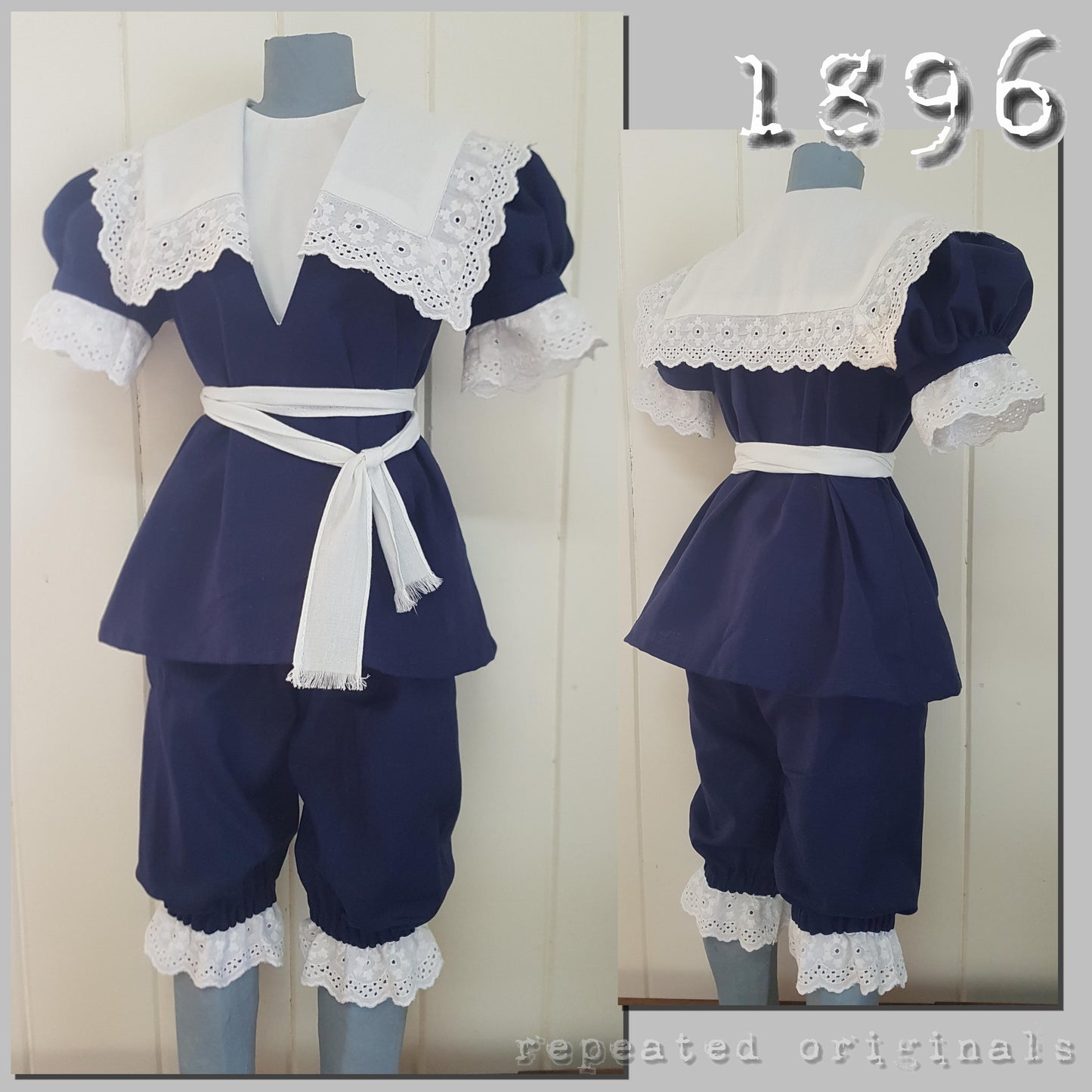 1896 Bathing Suit Sewing Pattern - INSTANT DOWNLOAD PDF