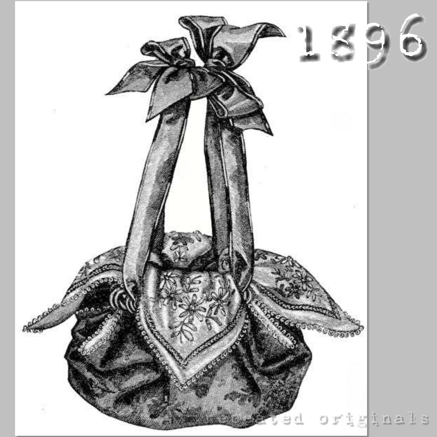 1896 Theatre Bag Sewing Pattern - INSTANT DOWNLOAD PDF