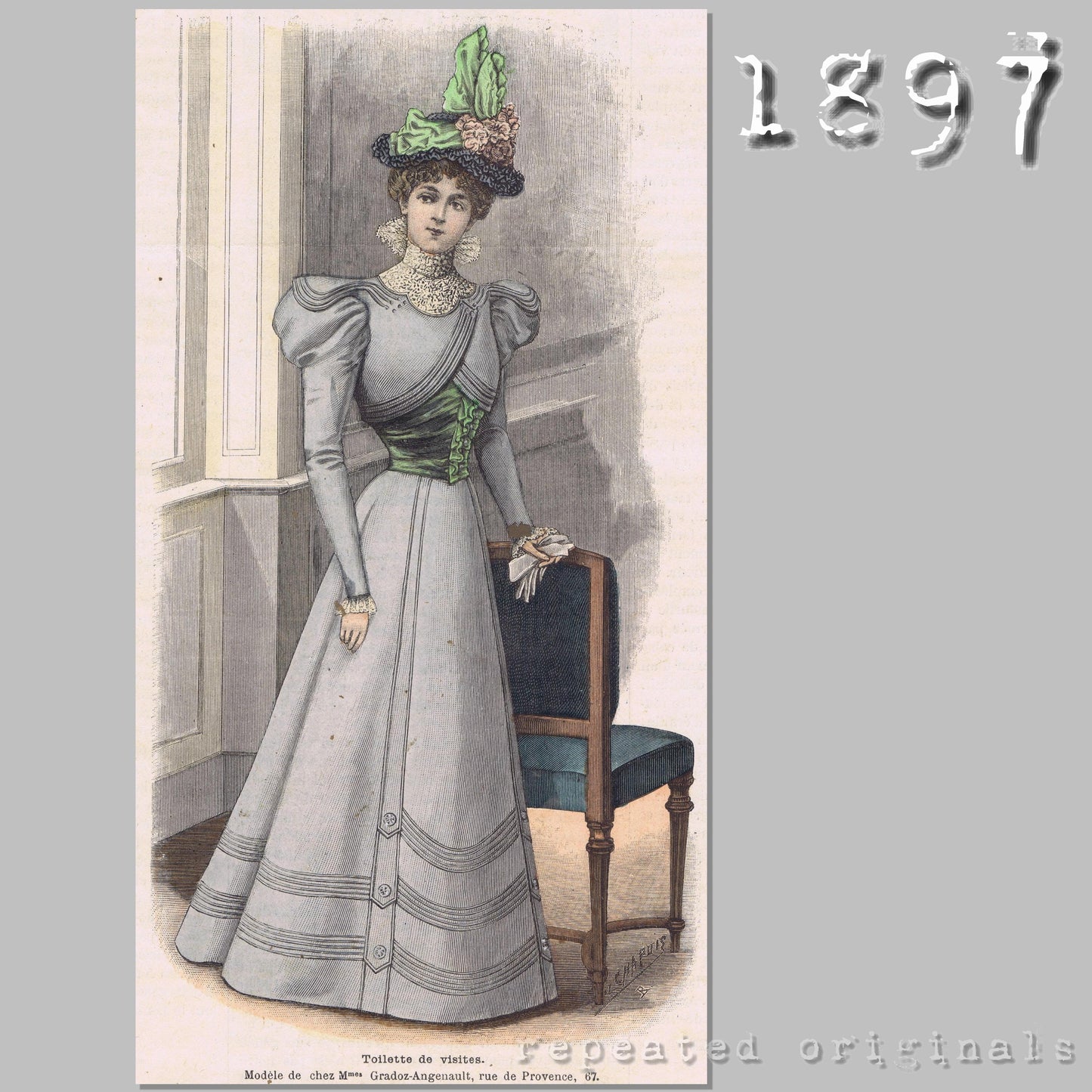 1897 Visiting Outfit Sewing Pattern - INSTANT DOWNLOAD PDF