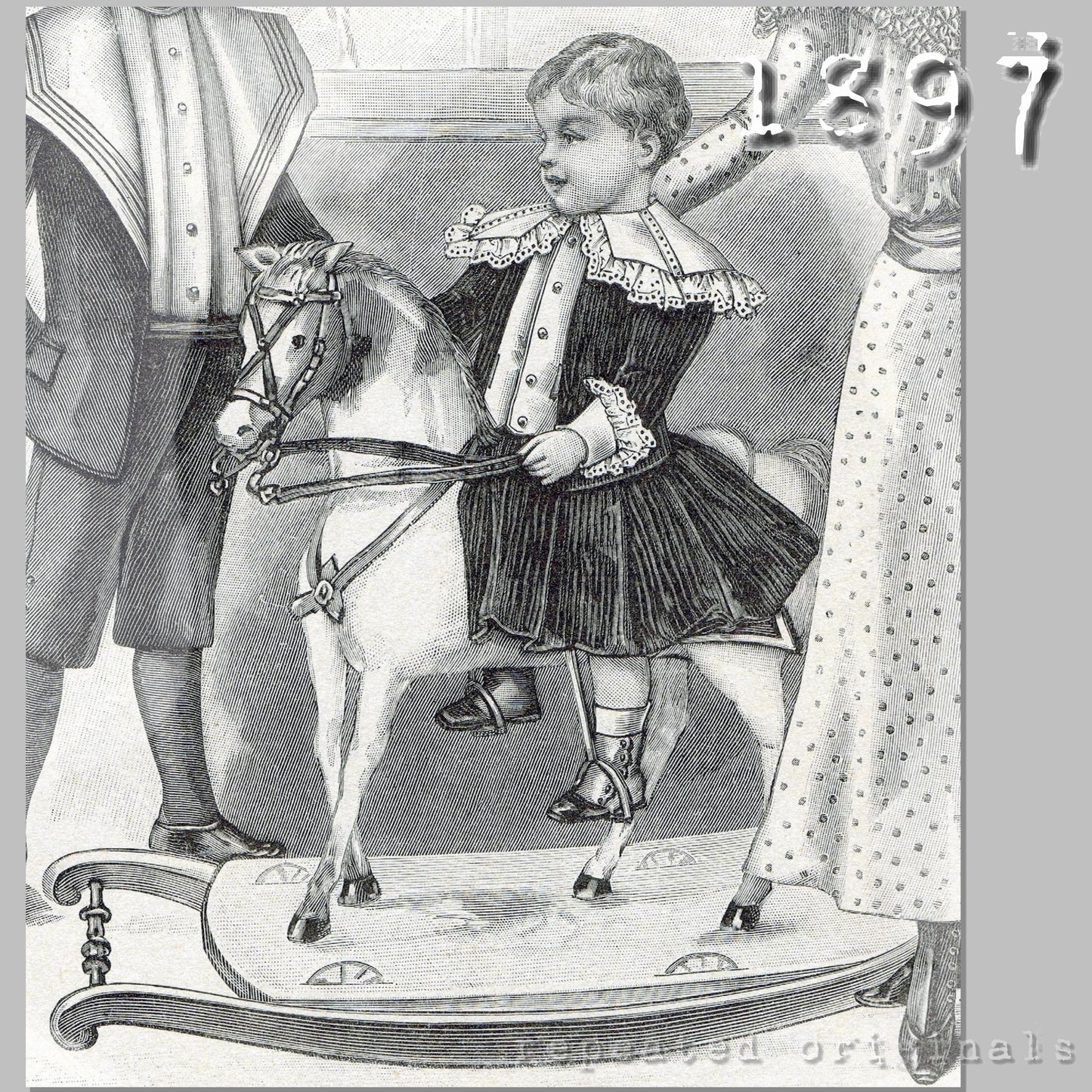 1897 Velvet Suit for Boy 2-3 Years Sewing Pattern - INSTANT DOWNLOAD PDF
