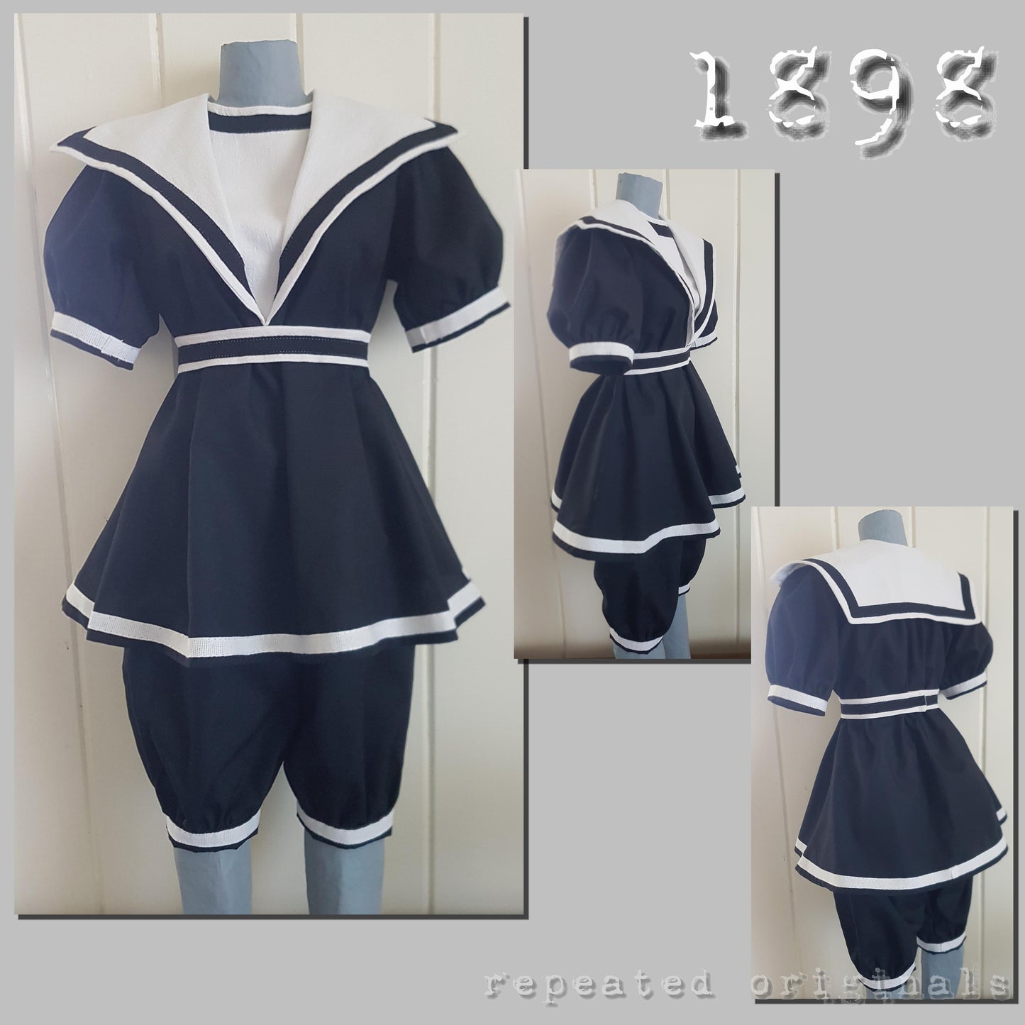 1898 Bathing Suit (96cm Bust) Sewing Pattern - INSTANT DOWNLOAD PDF