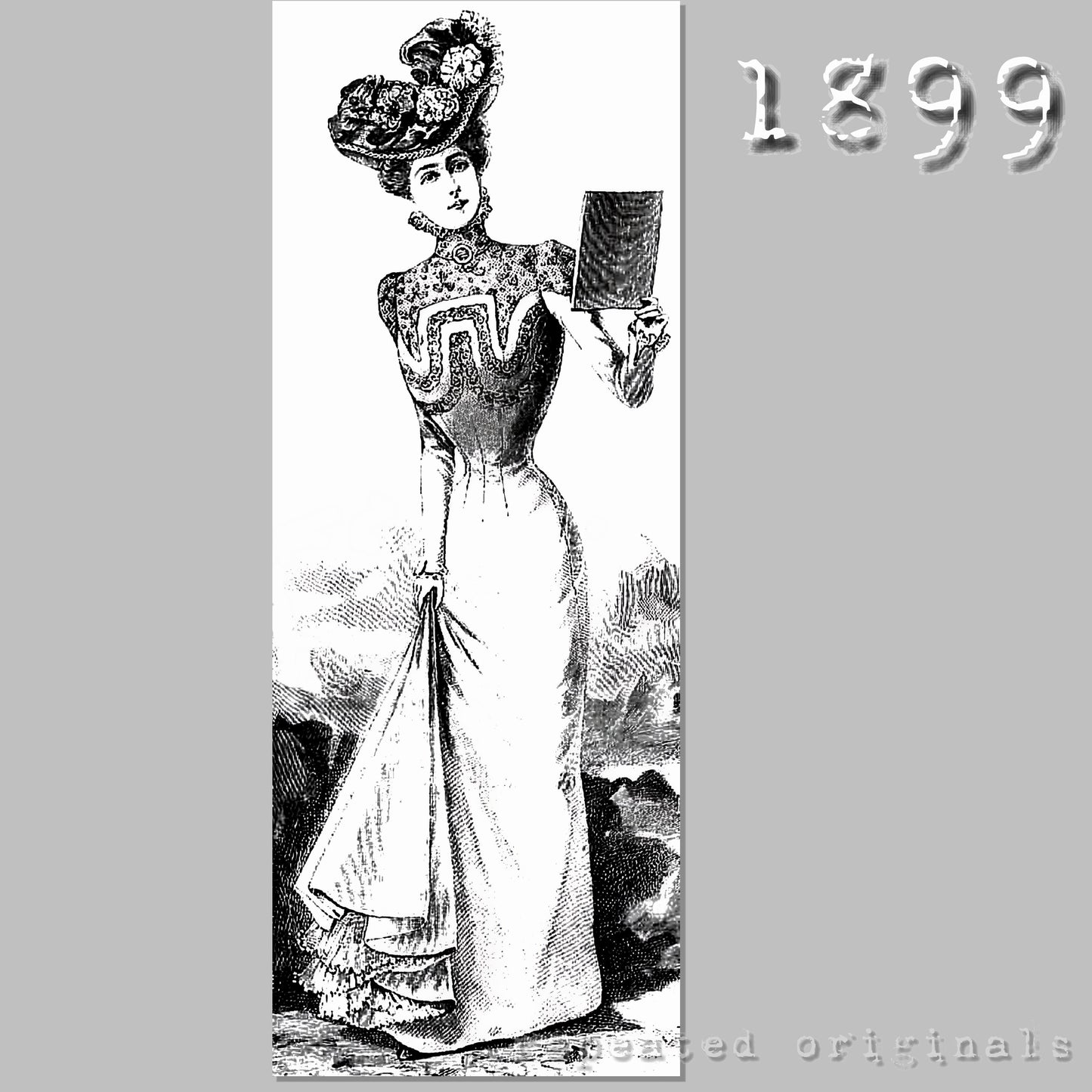 1899 Princess Dress Sewing Pattern - INSTANT DOWNLOAD PDF