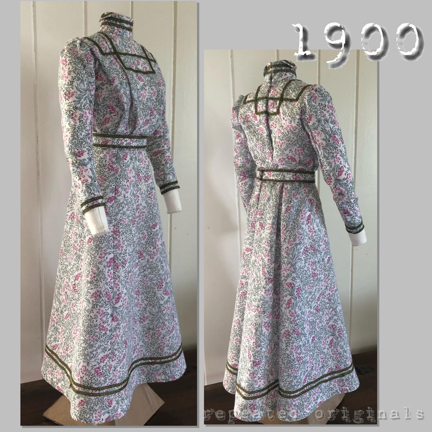1900 Dress for Girl 14 -15 Years Sewing Pattern - INSTANT DOWNLOAD PDF