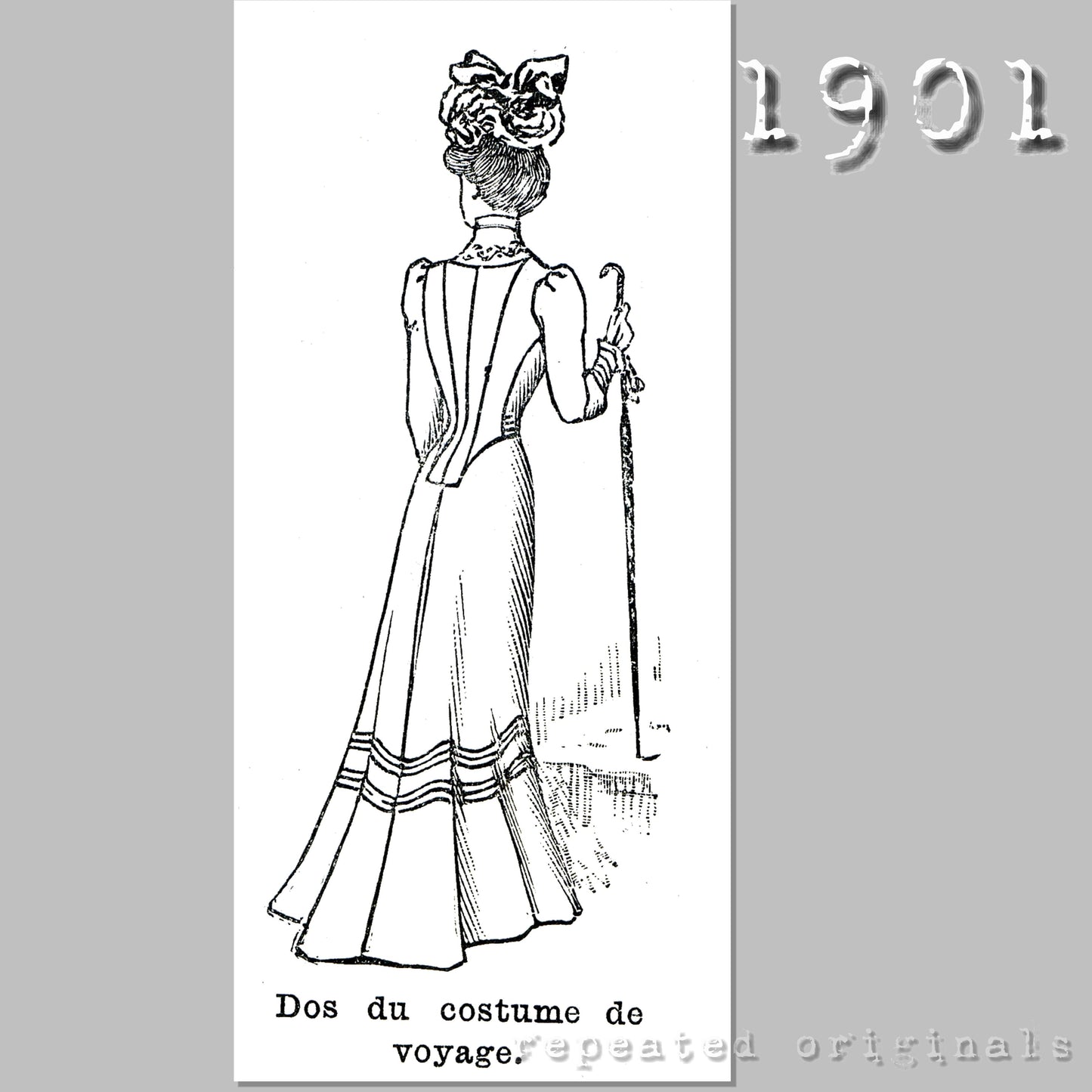 1901 Travel Suit Sewing Pattern - INSTANT DOWNLOAD PDF